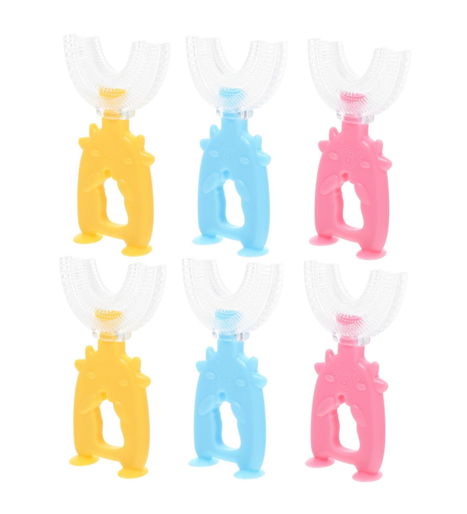 Beavorty U-Shaped Toothbrush Set for Kids - 6 Pack | Ideal for Toddlers & Children | Gentle Cleaning for Little Teeth - Buy Online on GoSupps.com