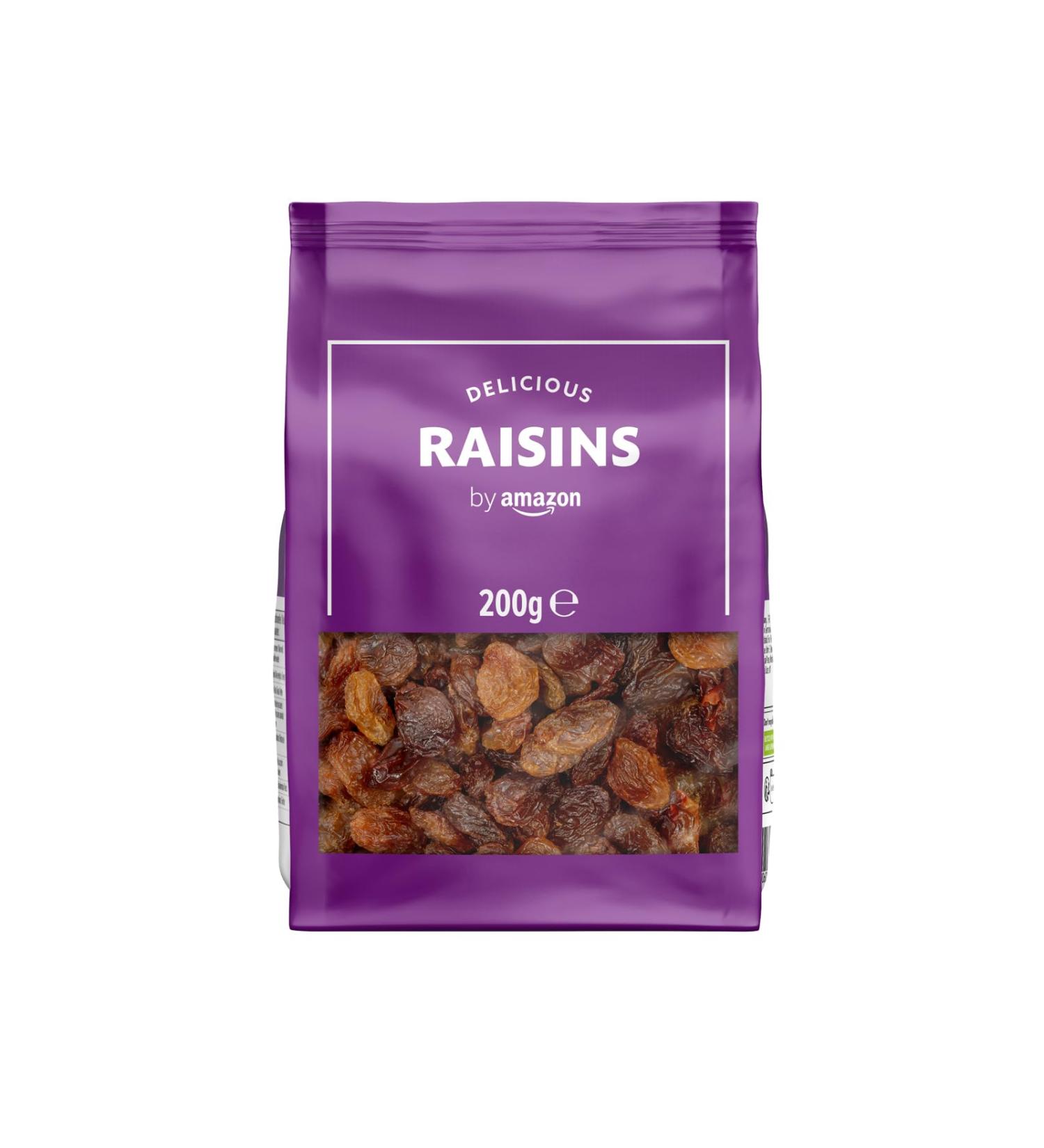 By Amazon Raisins 200g - Premium Quality Dried Raisins for Snacking and Baking - Buy Online on GoSupps.com