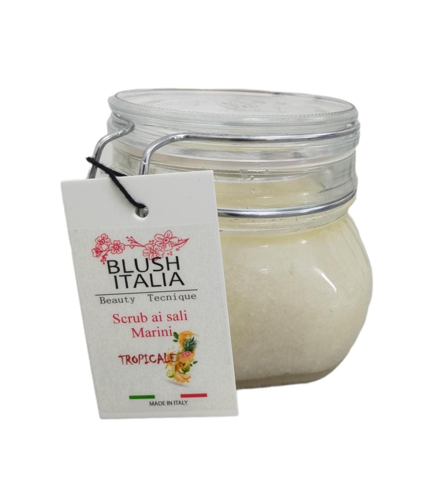 Blush Italia Exfoliating Body Scrub Gives Shine and Softness Exfoliating Body with Natural Ingredients 650g (Tropical) - Buy Online on GoSupps.com