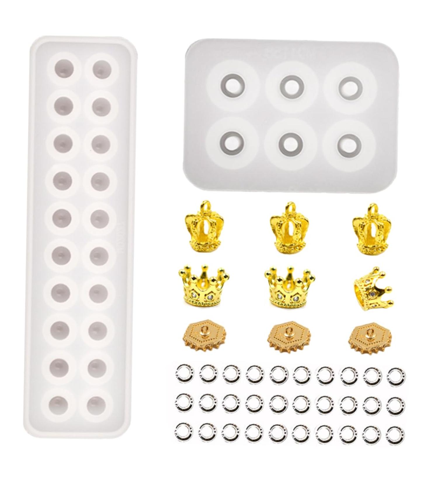 LALAFINA 3 Pcs Pendant Silicone Mold Silicone Molds Beads Pendant Crystal Epoxy Mold Silicone Die Mould Cover As Shown 23X6.2CM - Buy Online on GoSupps.com