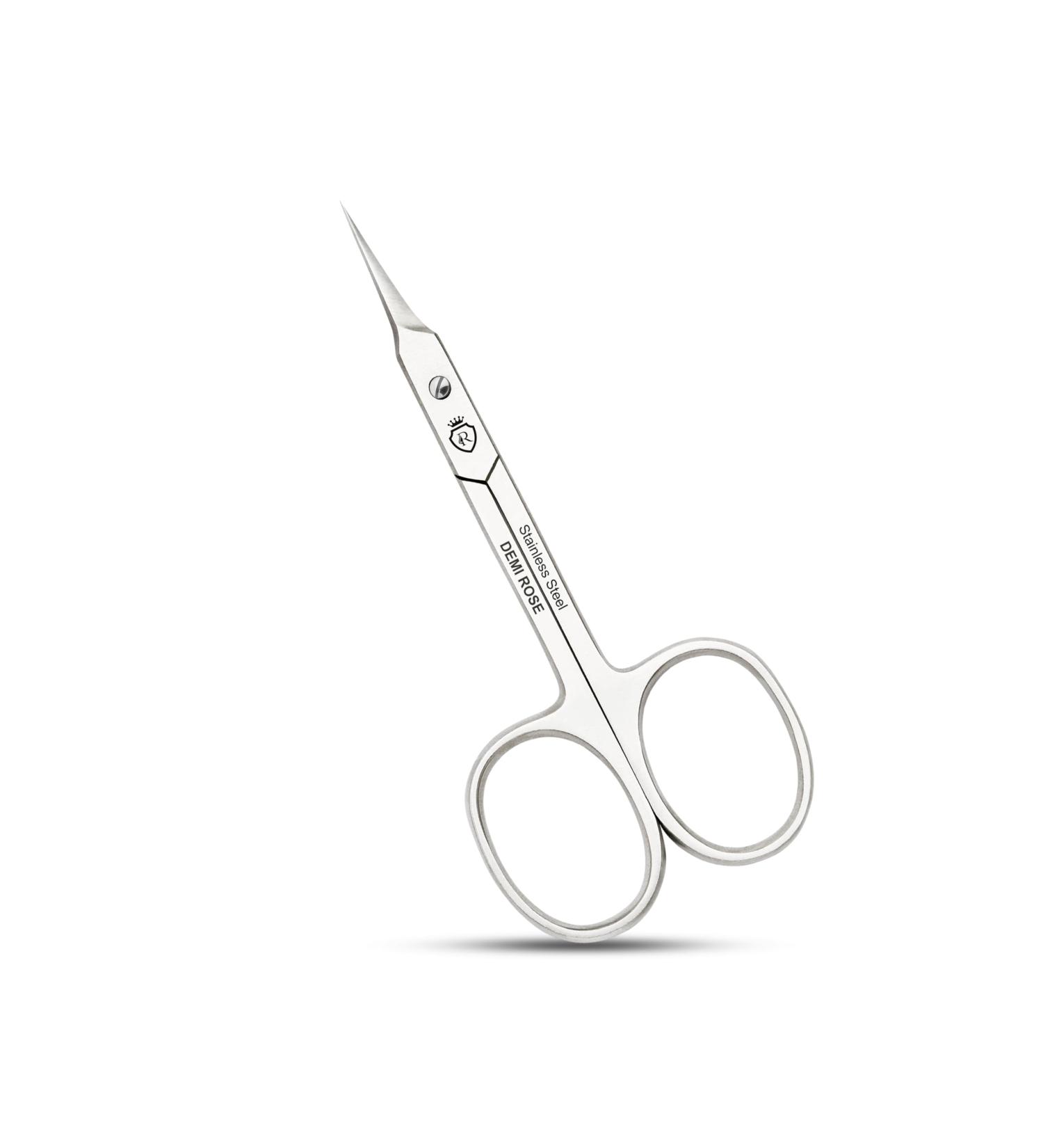 Cuticle Scissors Extra Fine Curved - Professional Stainless Steel Manicure & Grooming Scissors for Eyebrow Mustache Nose Hair Eyelash Dry Skin - Nail Care Essentials - Buy Online on GoSupps.com