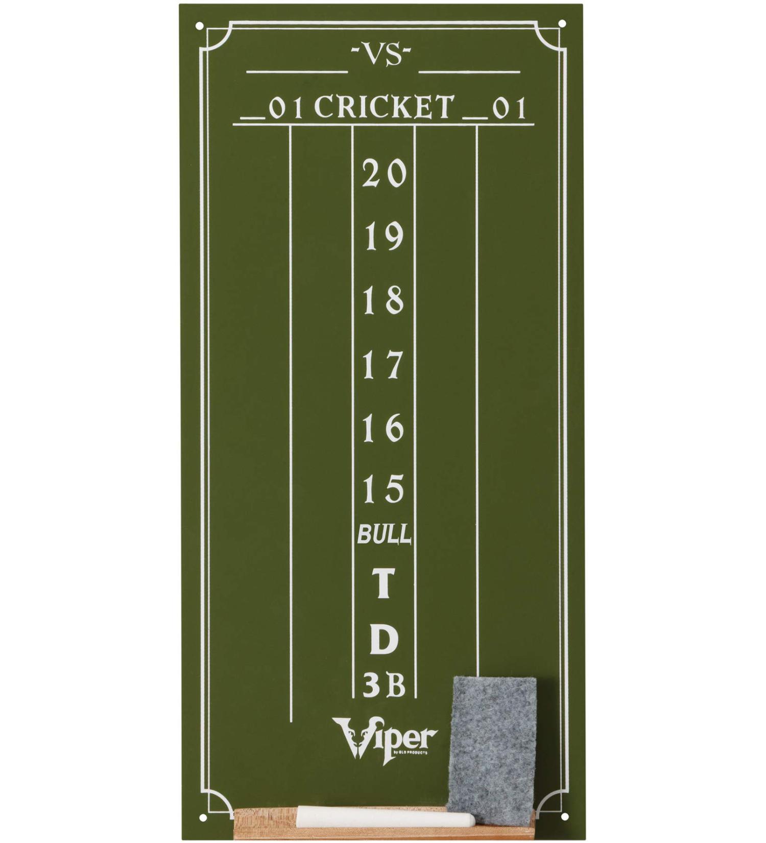 Viper Chalk Scoreboard - Green Small (15.5 H x 8 W) for Cricket and 01 Dart Games - Buy Online on GoSupps.com