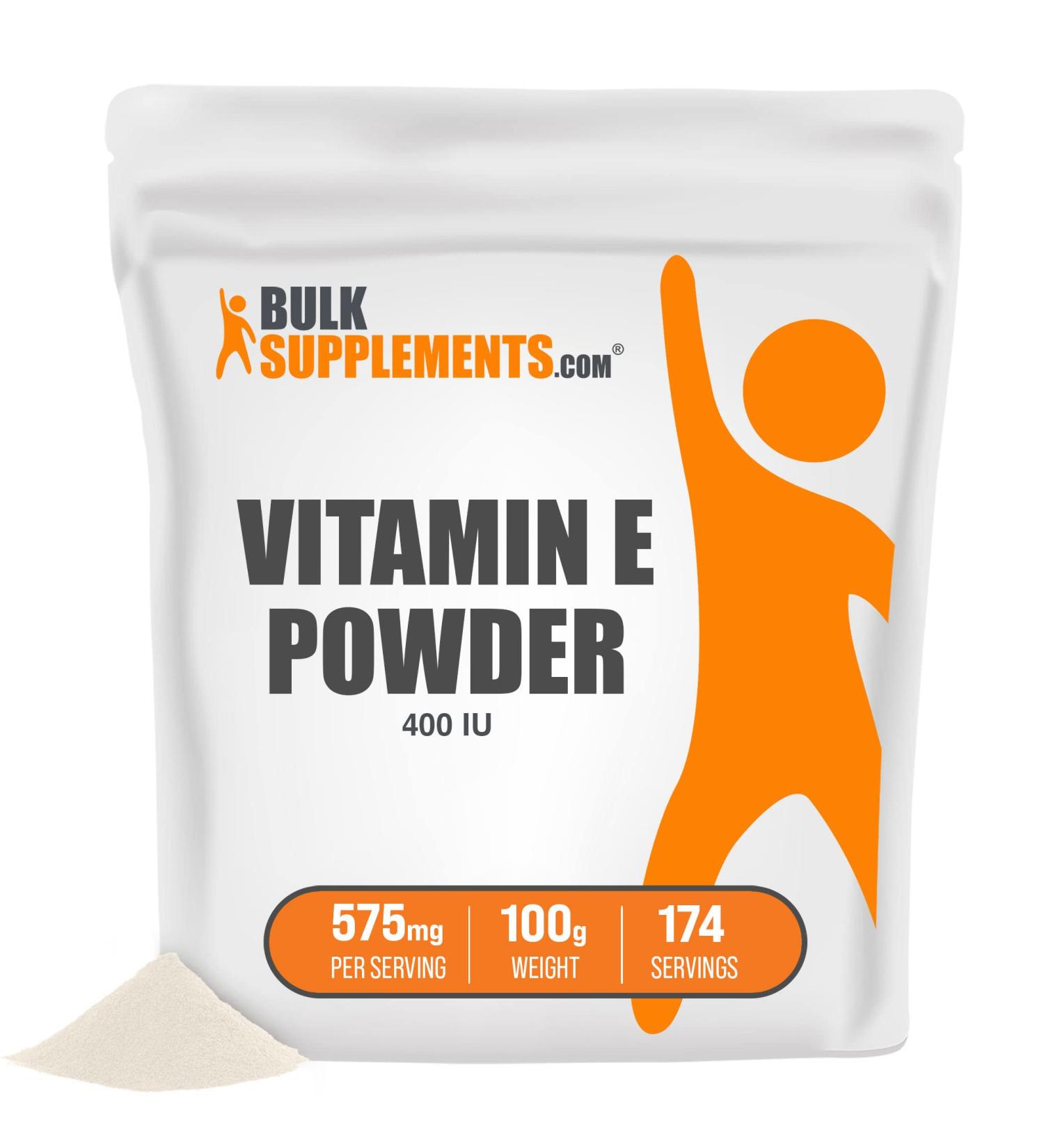 BulkSupplements Vitamin E Powder 100g - Vegan Skin, Hair & Dog Supplement - Buy Online on GoSupps.com