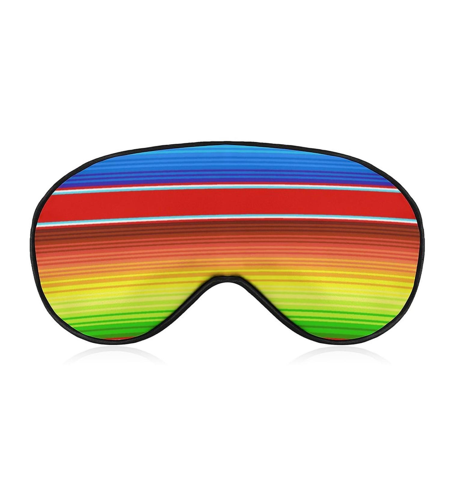 Mexican Blanket Stripes Sleep Mask | Adjustable Eye Cover for Sleep | Blocks Light for Night Travel Nap | Men and Women - Buy Online on GoSupps.com