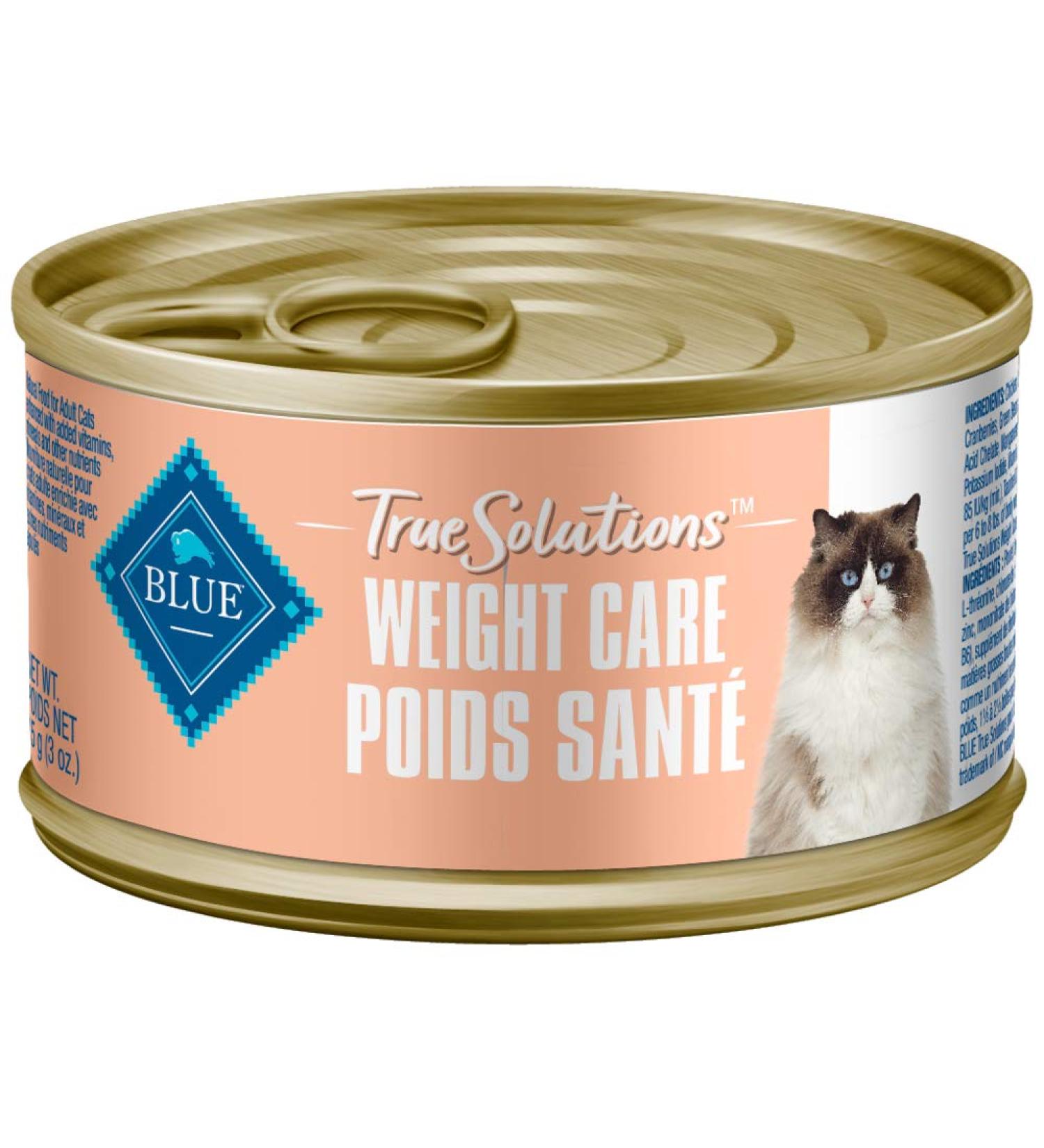 Blue Buffalo True Solutions Natural Adult Wet Cat Food Weight Care 85g cans (Pack of 24) Weight Care Wet Cat Food - Sm Size - Buy Online on GoSupps.com