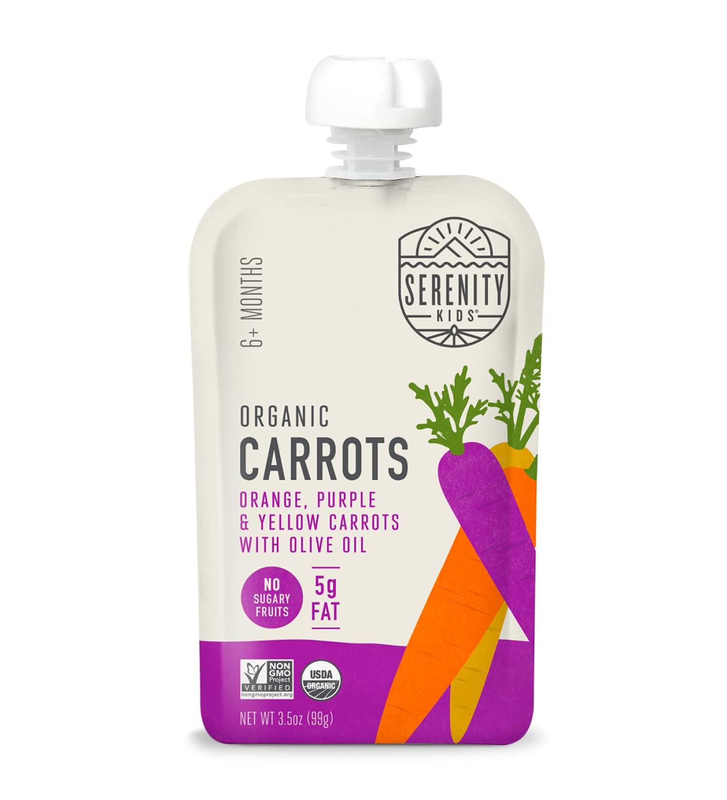 Serenity Kids Organic Carrot Medley Baby Food - 6+ Months, 3.5 oz (99 g) - Buy Online on GoSupps.com