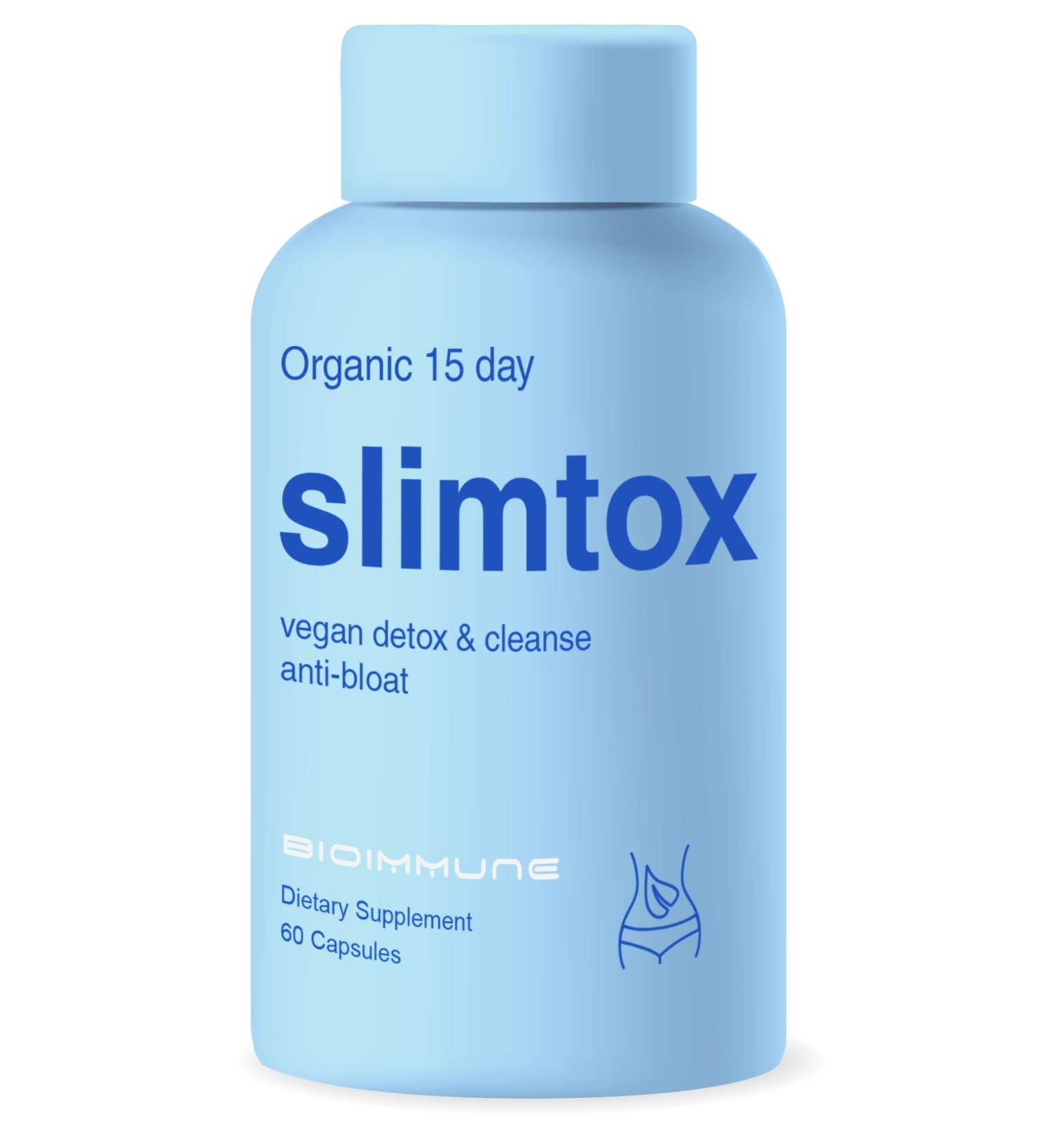 Slimtox Organic 15 Day Colon Cleanse & Detox - Flat Stomach Reduce Bloat Constipation Relief & Probiotics for Boosted Energy - Buy Online on GoSupps.com