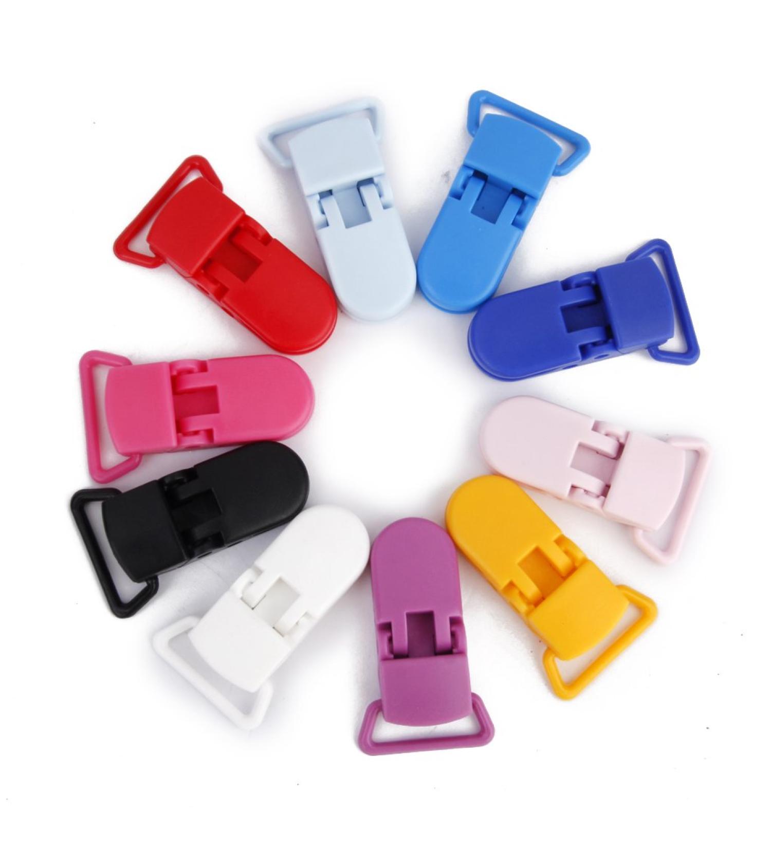 Buy Colorful Plastic Pacifier Holders - 10 Pack (39x16mm) for International Shipping - Buy Online on GoSupps.com