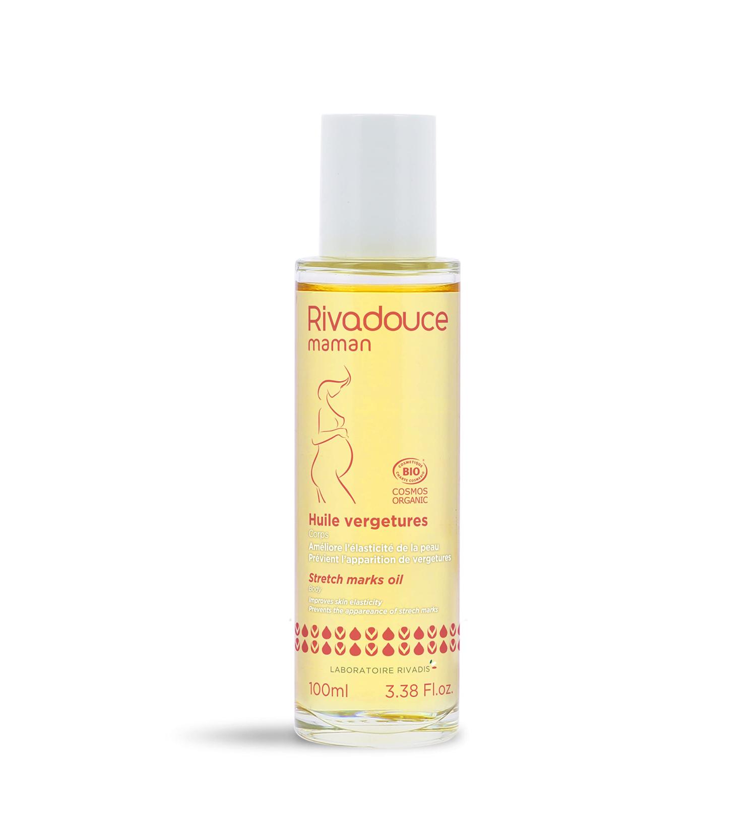  Uttse Rivadouce Organic Anti Stretch Mark Oil for Pregnancy - High Tolerance Oil - 100 ml - Repairs Nourishes and Softens Skin - Non Greasy - For All Mums To Be - Buy Online on GoSupps.com