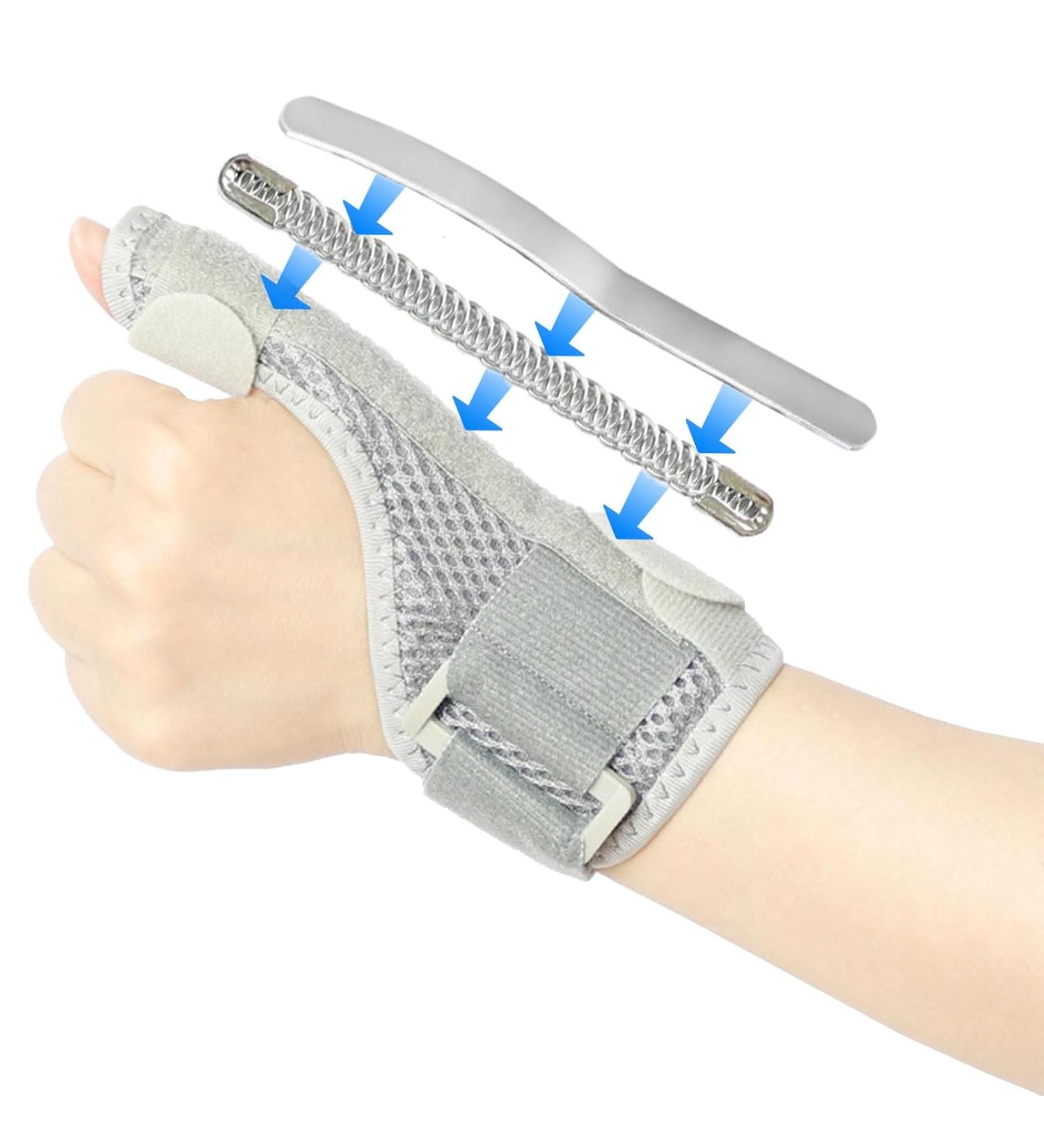 BNOYONERAS Thumb Brace Left and Right CCD Joint Thumb Support Wrist Bandage Joint for Arthritis - Grey - Buy Online on GoSupps.com