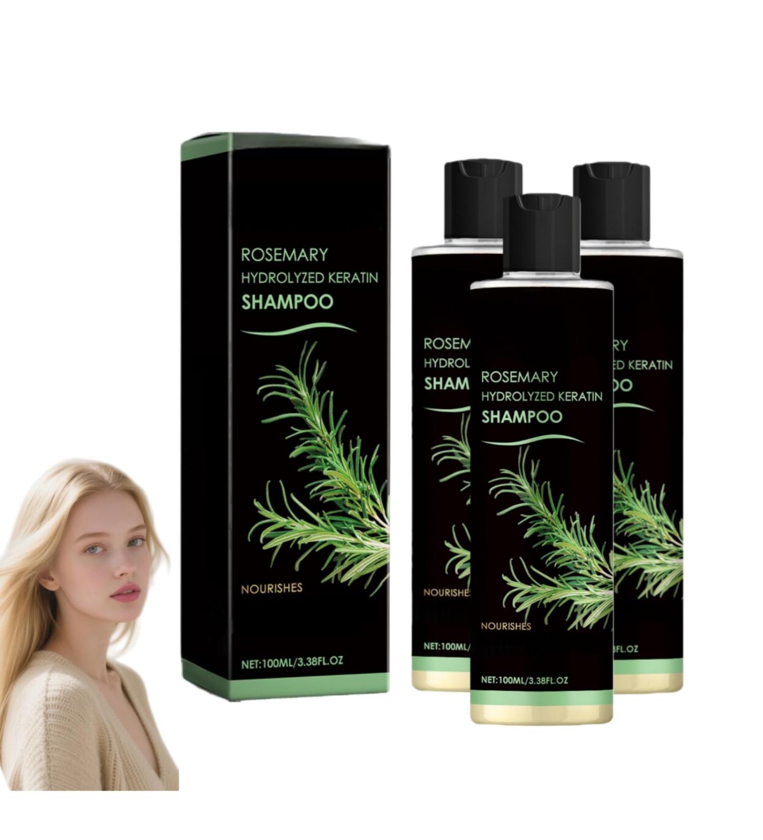  BRVLY Rosemary Shampoo with Hydrolyzed Keratin - Rosemary Hair Growth Shampoo for Women Shampoos for Men and Women Travel Size (3) - Buy Online on GoSupps.com