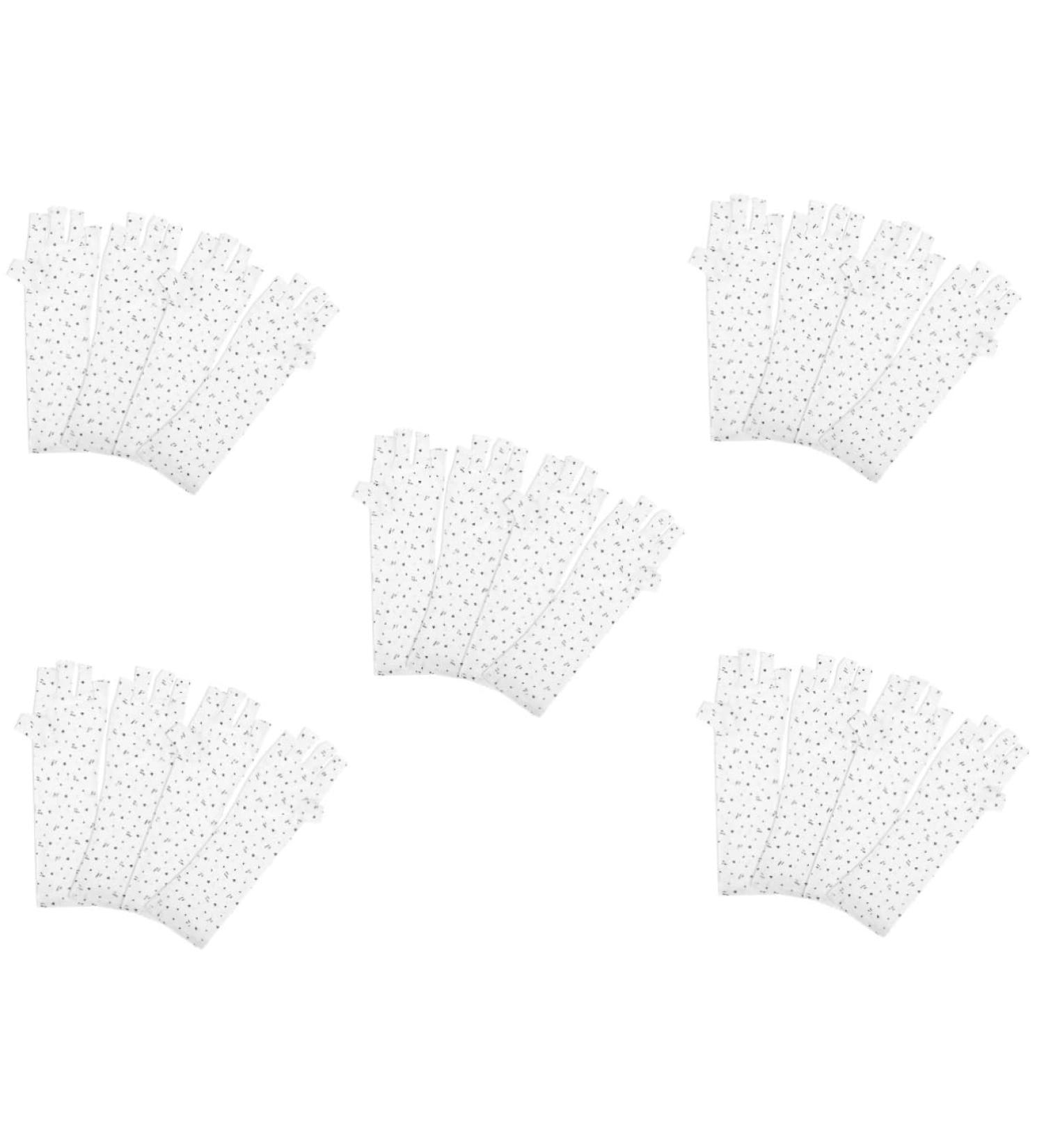 FRCOLOR 10 Pairs Nail Gloves Manicure Accessories Glove for Gel Nails Hand Gloves for Protection Sunblock Gloves LED Nail Gloves Gel Manicure Gloves White Polyester - Buy Online on GoSupps.com