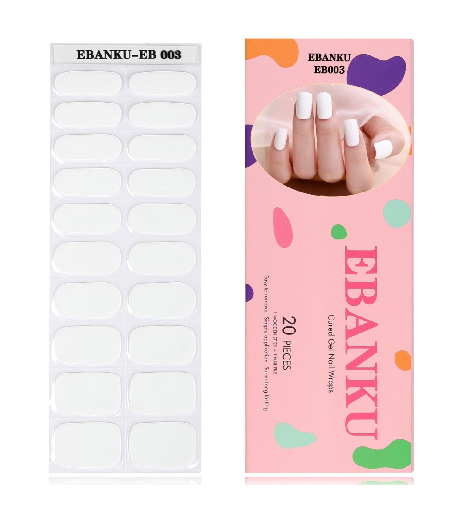 Shop Ebanku 20PC UV Gel Nail Film - Self-Adhesive Nail Stickers & Foils for Stunning Nail Art - Ideal for Women & Girls - Buy Online on GoSupps.com