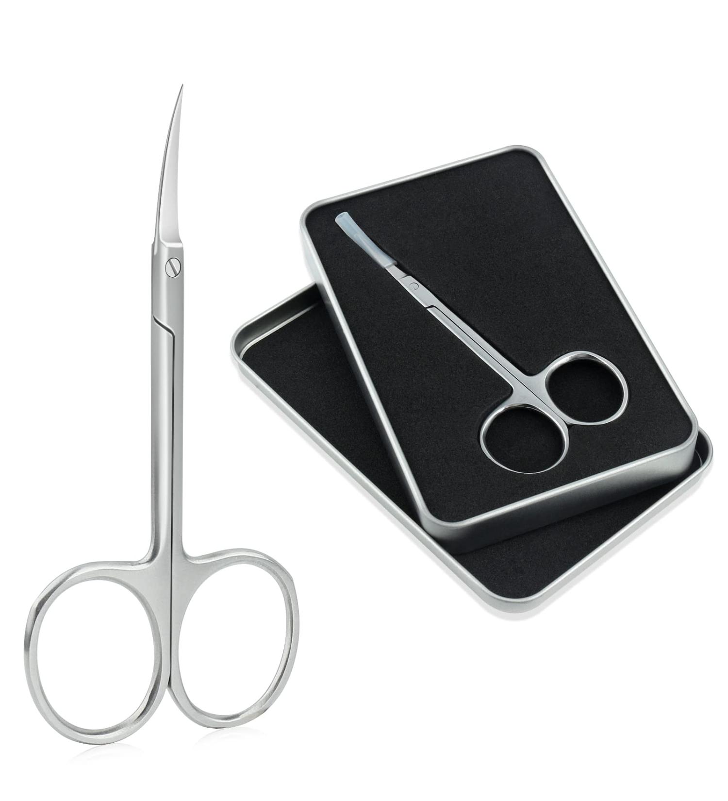 Qunzhao Curved Cuticle Scissors - Stainless Steel Grooming Blades for Dry Skin - Manicure Nail Scissors for Women and Men (2 Pack) - Buy Online on GoSupps.com