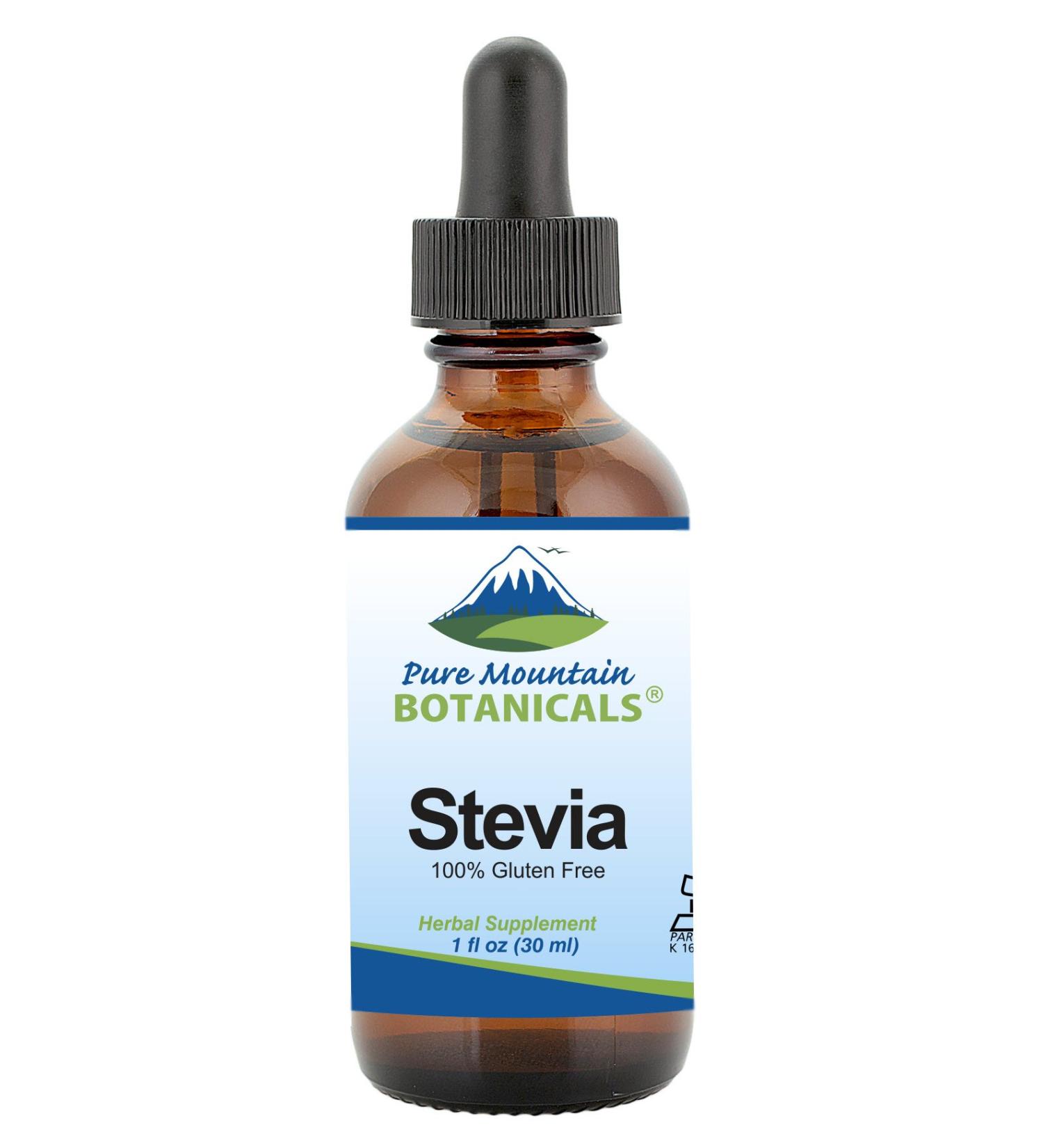 Pure Mountain Botanicals Liquid Stevia Drops - Natural Sweetener - Concentrated Sugar Free Substitute Diabetic Friendly Ideal for Keto Low Carb and Vegan Diet Great Addition to Weight Loss Program 1 Fl Oz (Pack of 1) - Buy Online on GoSupps.com