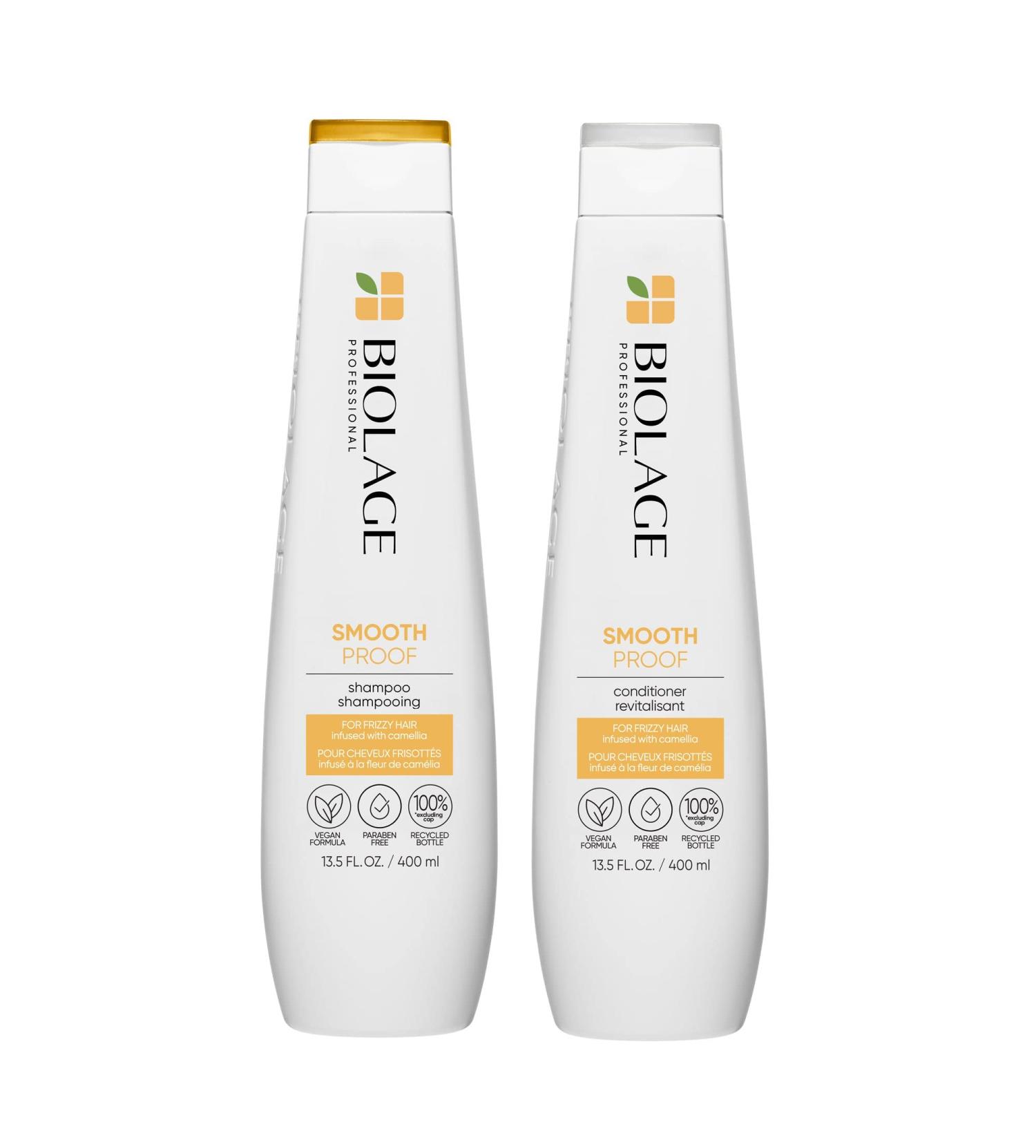 Biolage Smooth Proof Shampoo & Conditioner Set for Frizzy Hair | Controls Frizz & Smooths | Paraben & Silicone-Free | Vegan | 13.5 Fl Oz - Buy Online on GoSupps.com