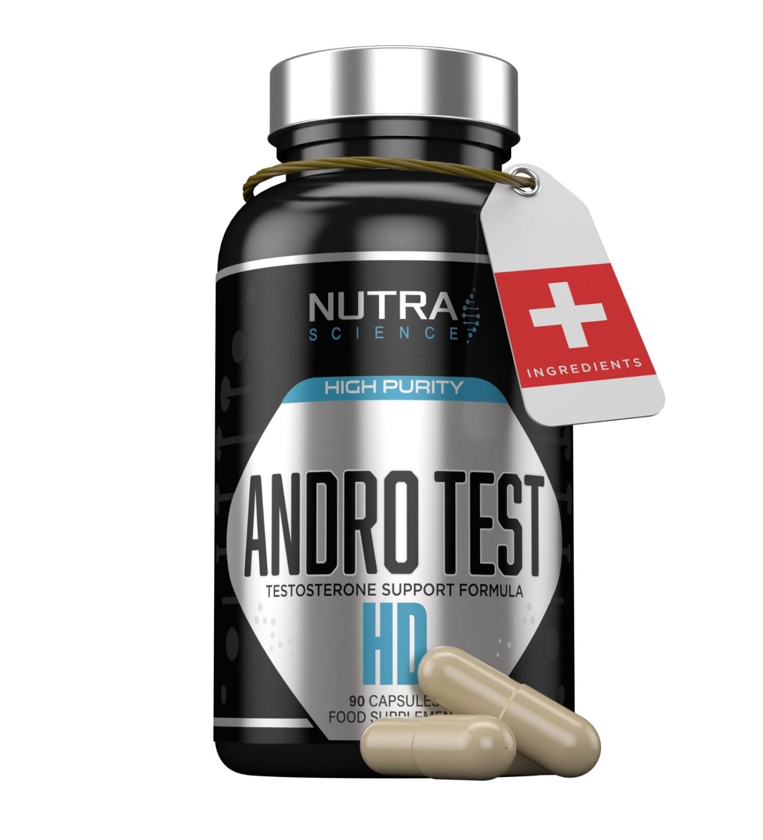 Andro Test #1 Testosterone Booster for Men | Muscle Growth & Libido Enhancement | 90 Vegan Capsules - Buy Online on GoSupps.com
