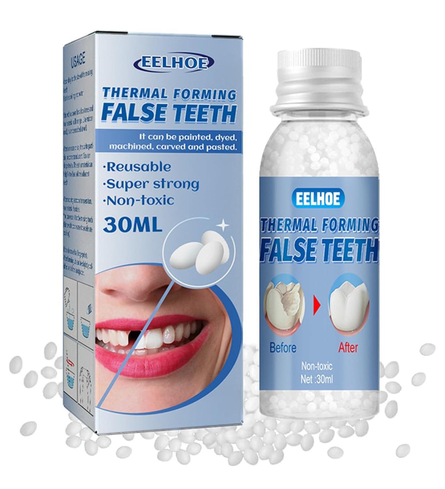 TAIHE Tooth repair kit DIY tooth replacement temporary tooth repair kit temporary tooth repair kit temporary teeth tooth filling material thermal adhesive beads for missing and broken teeth - Buy Online on GoSupps.com