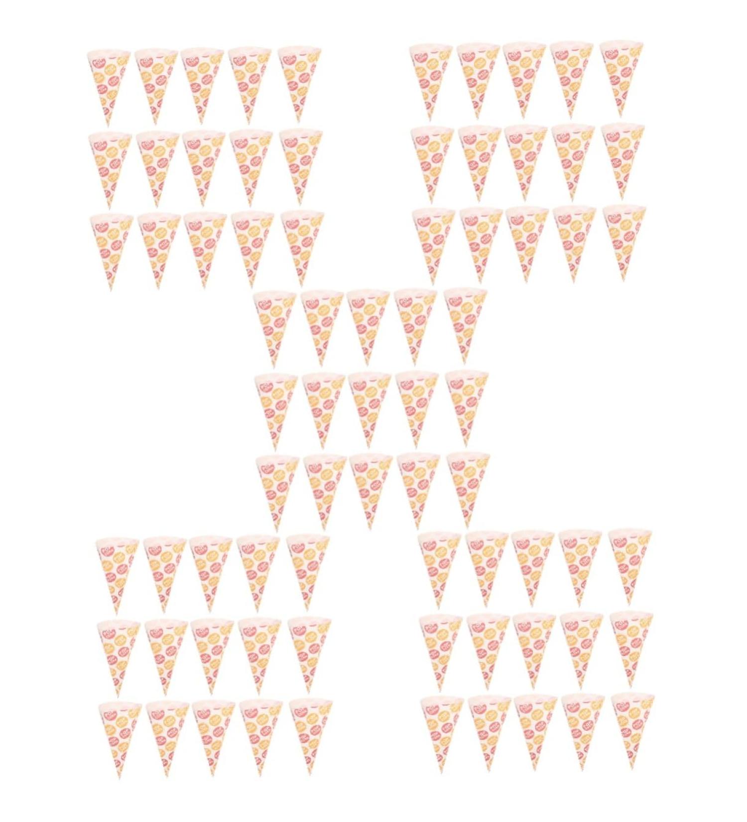 HOMSFOU 250 Pcs Popcorn Bag Cotton Candy Cones Pink Gift Bags Cones Rolling Papers Flavored French Fry Holder Cone Shaped Treat Bags Paper Bags Candy Cone Bags Child Biscuit Halloween - Buy Online on GoSupps.com