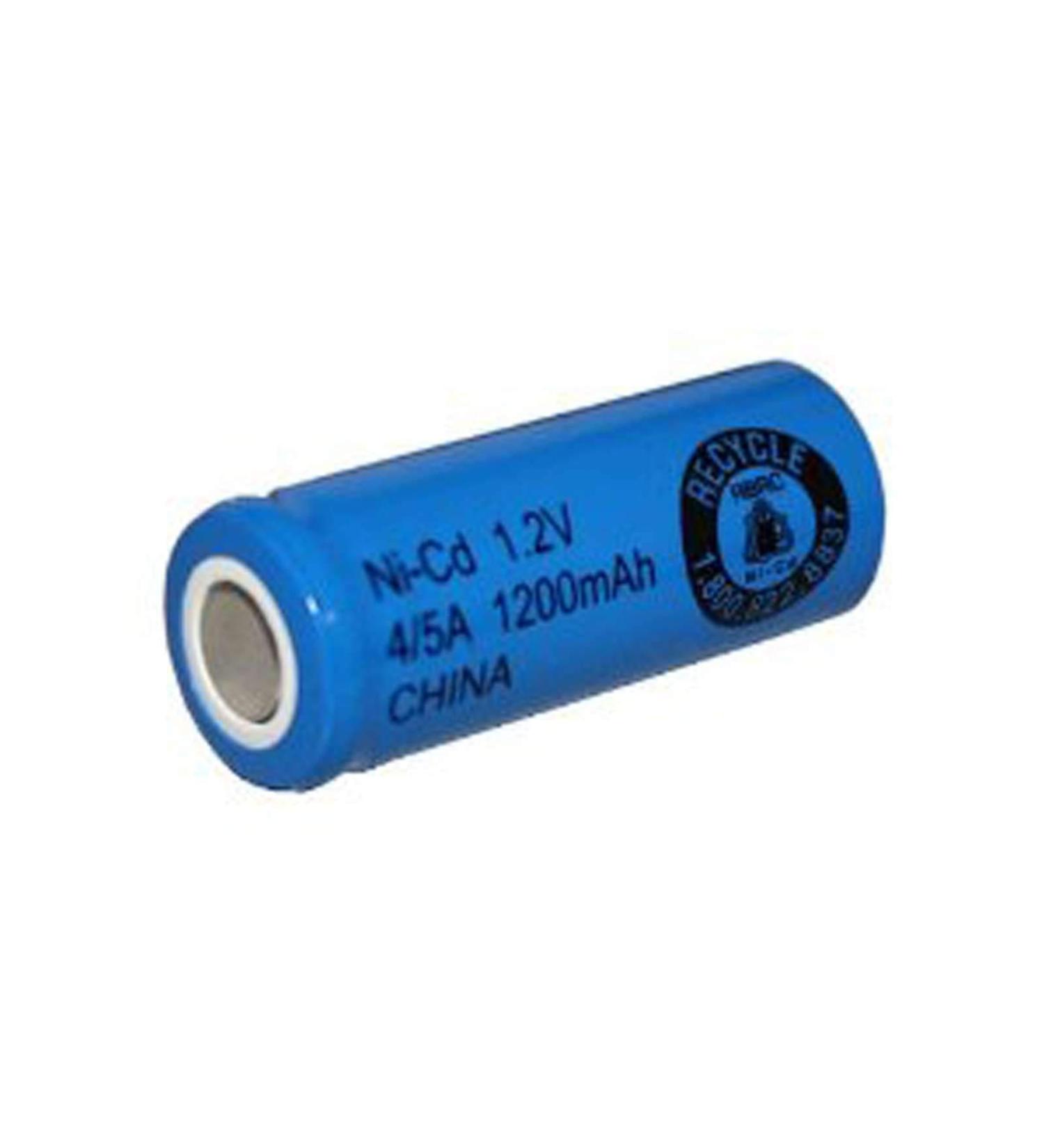 Exell 1.2V 1200mAh NiCD 4/5A Rechargeable Battery Flat Top Cell