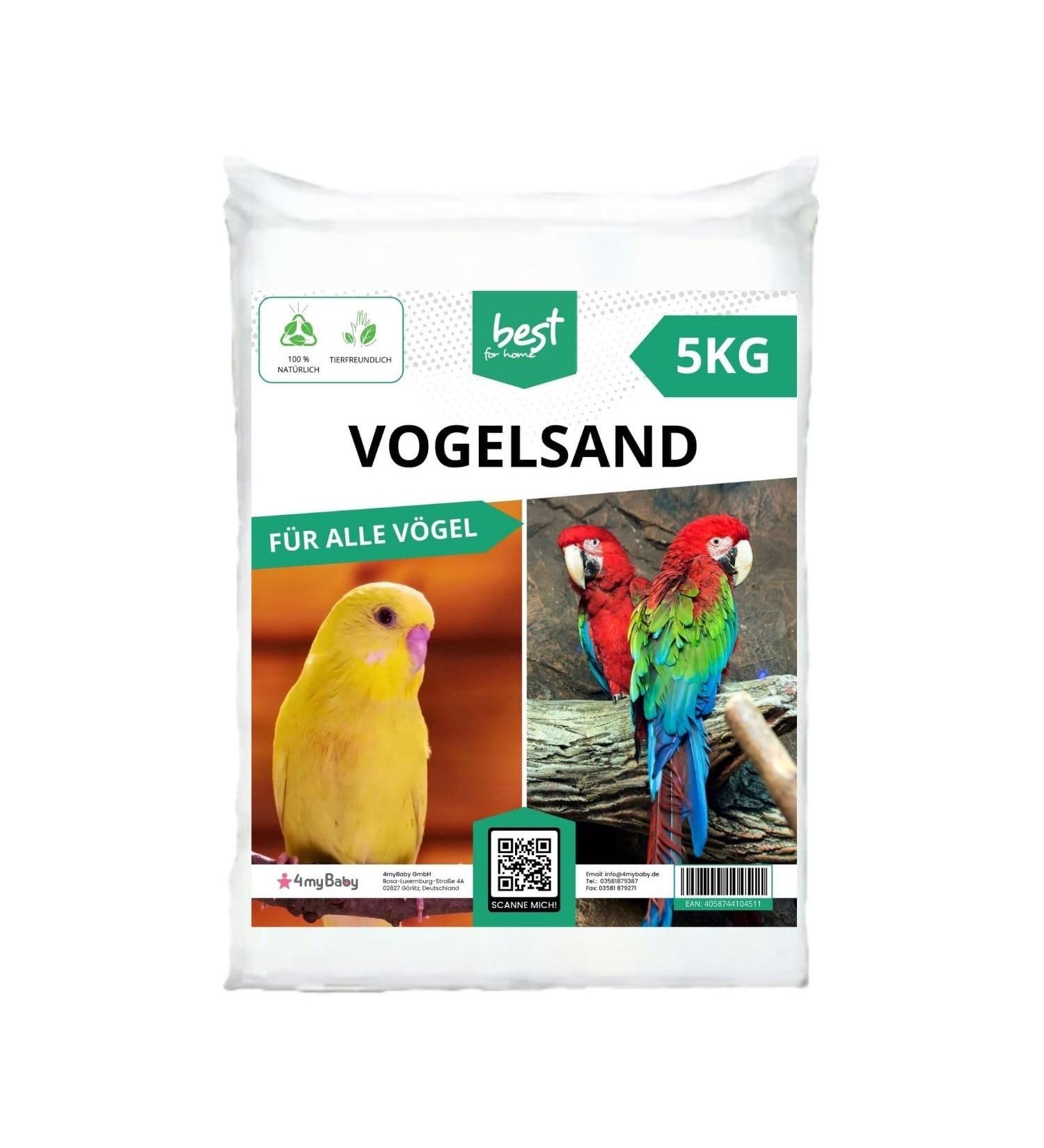 Best For Home Bird Sand - Quartz Sand for Bird Cages 0.1-0.4 mm | 5 KG | Premium Cage Bedding for Healthy Birds - Buy Online on GoSupps.com