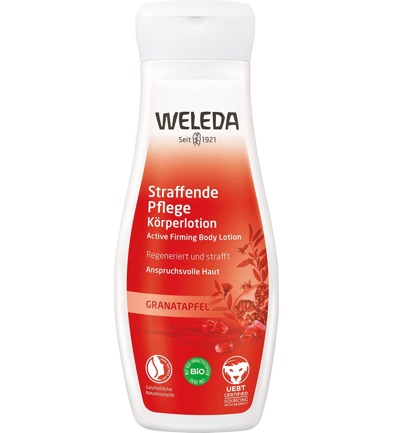 Weleda Bio Pomegranate Body Lotion - Natural Vegan Skin Care with Shea Butter & Pomegranate Oil (200ml) for Demanding Skin - Buy Online on GoSupps.com