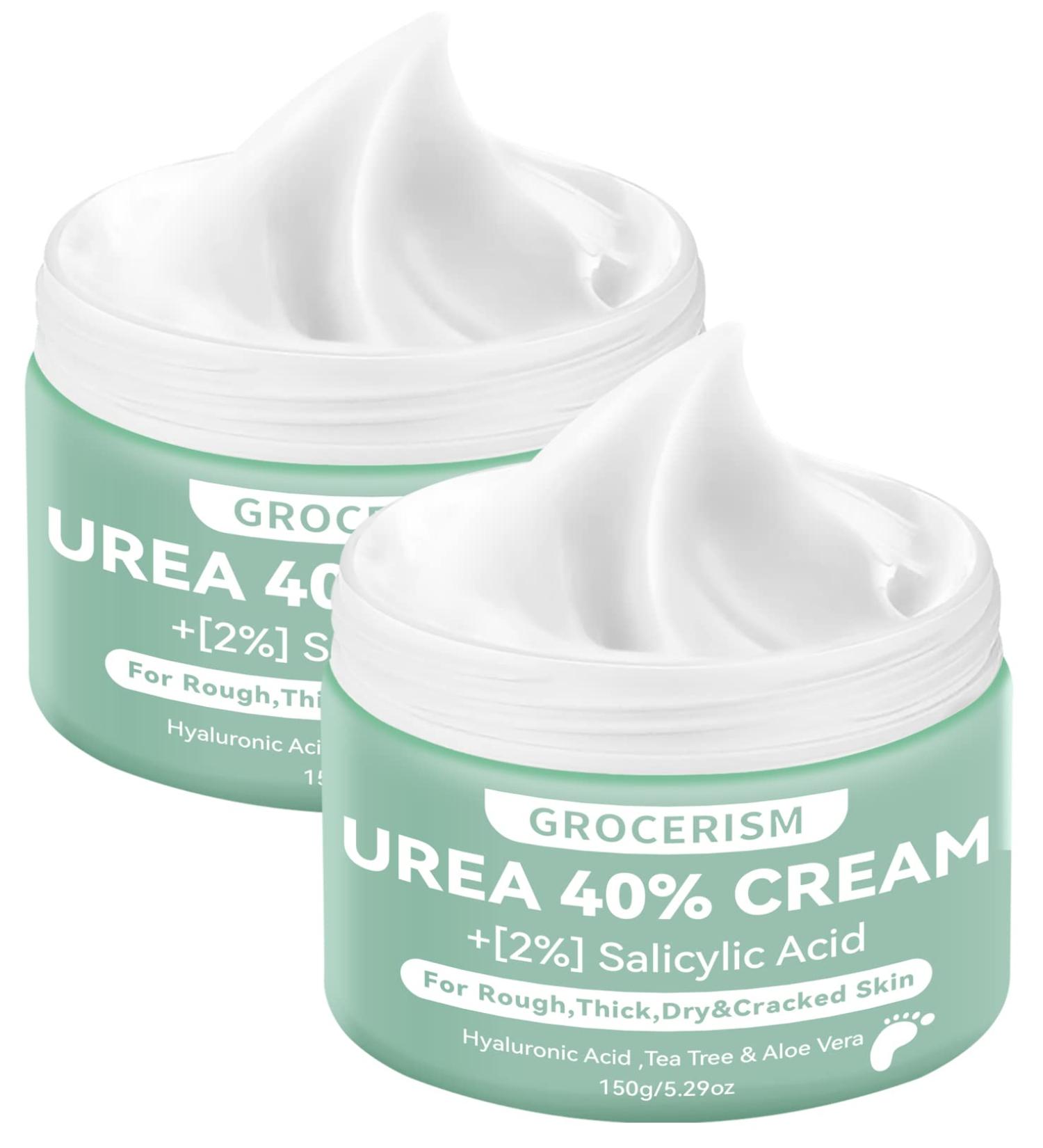 Urea Cream 40% - 2 Packs | Horn Skin Remover Foot & Hand Cream with Hyaluronic Acid Tea Tree & Aloe Vera - Deep Moisture Callus Remover & Softening - 150g - Buy Online on GoSupps.com