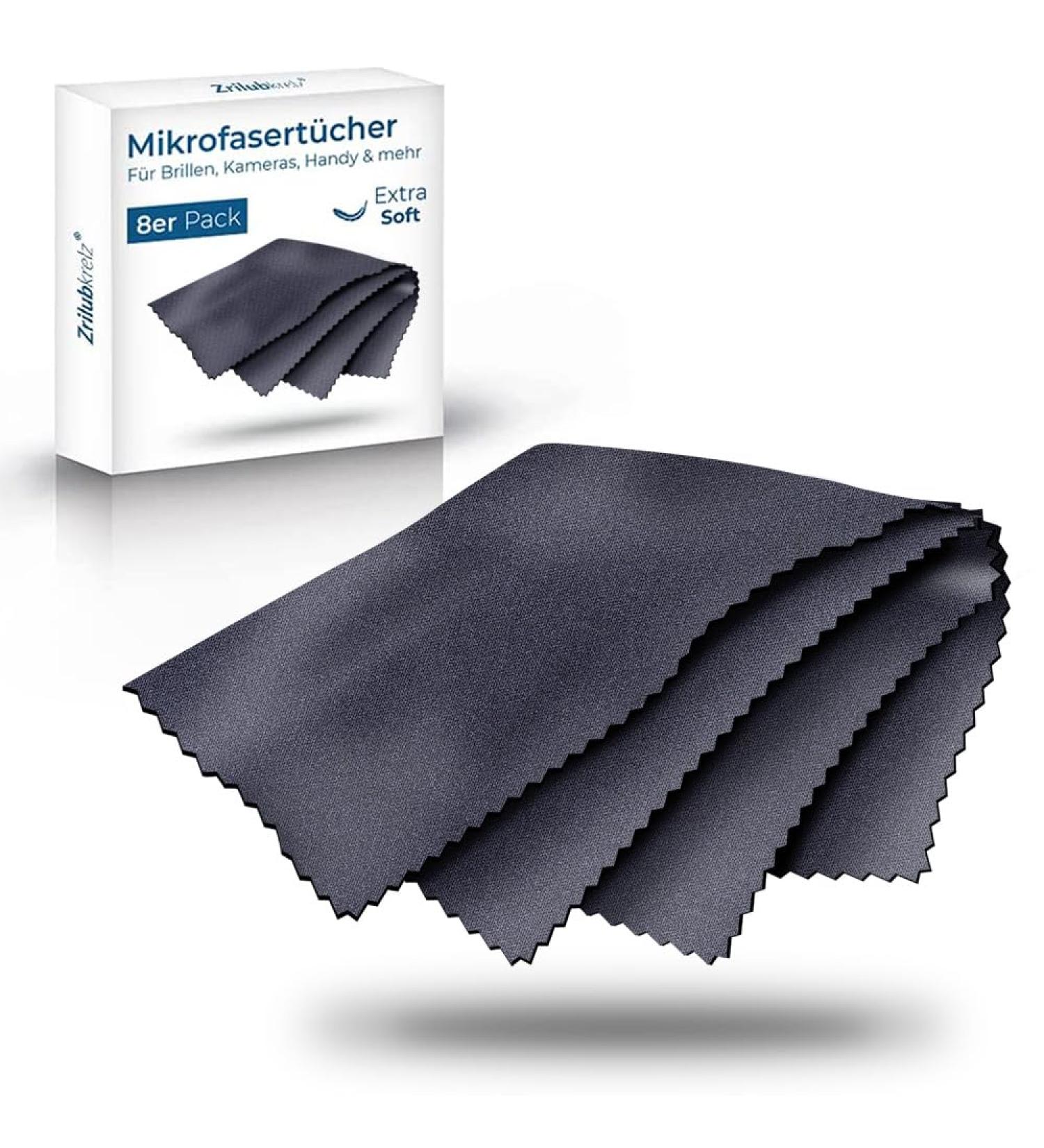 Zrilubkrelz 8 Optician Quality Microfiber Glasses Cleaning Cloths - 20x20cm - Ultra Soft & Absorbent - International Shipping Available - Buy Online on GoSupps.com