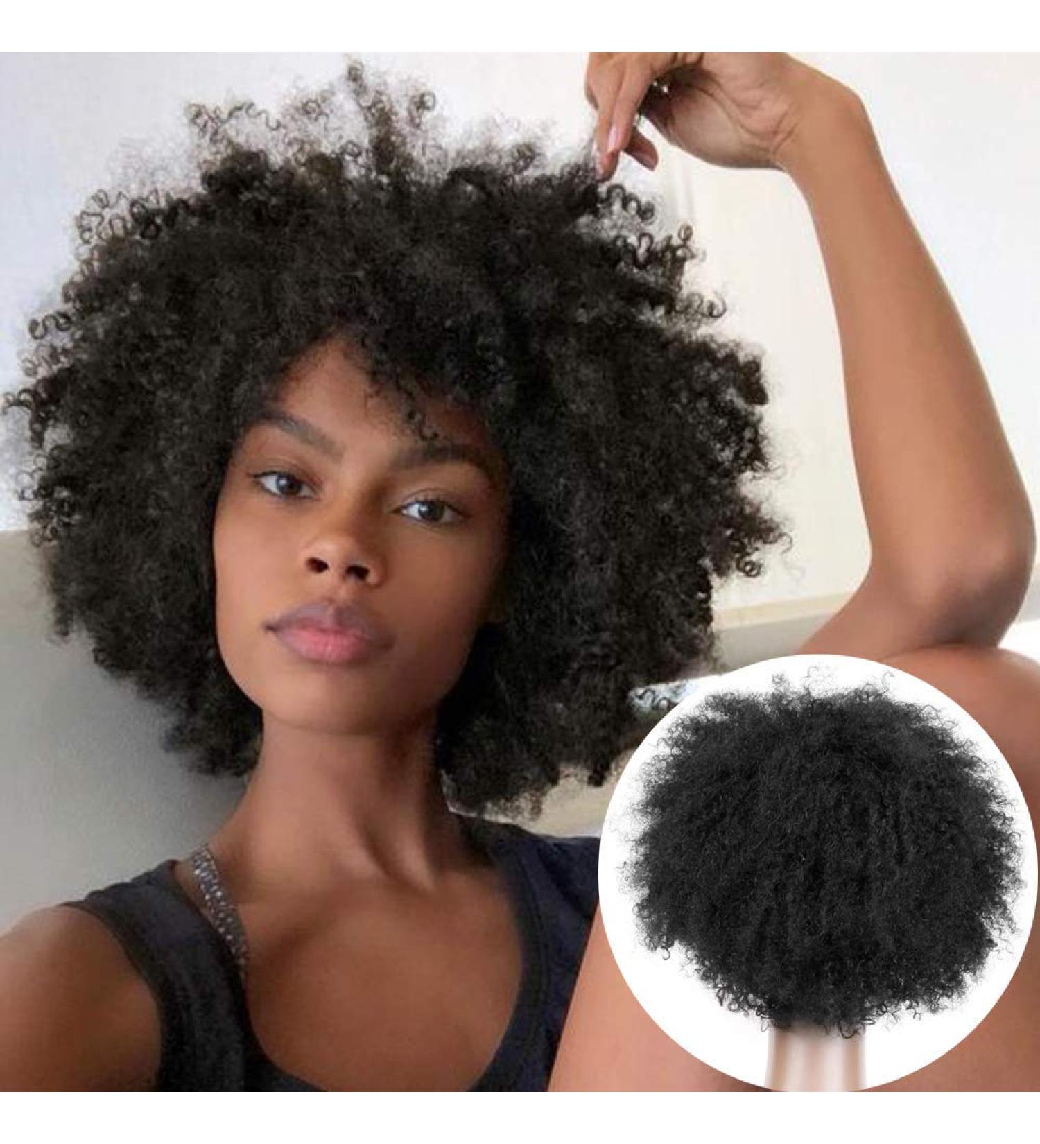Faddishair Short Afro Wigs for Black Women Bouncy Fluffy Kinky Curly Human Hair Wigs - International Shipping Available - Buy Online on GoSupps.com