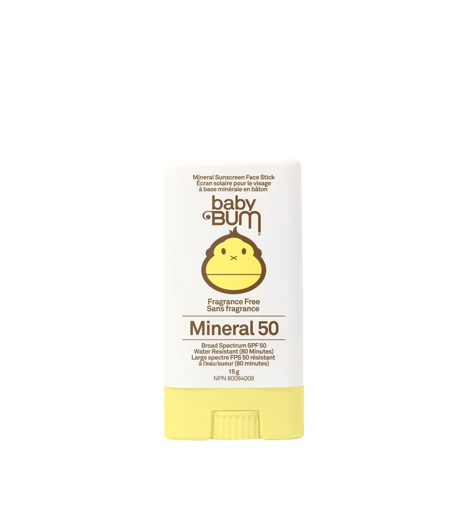 Sun Bum Baby Bum Spf 50 Sunscreen Face Stick | Mineral Uva/uvb Face and Body Protection for Sensitive Skin | Fragrance Free | Travel size | 13g - Buy Online on GoSupps.com