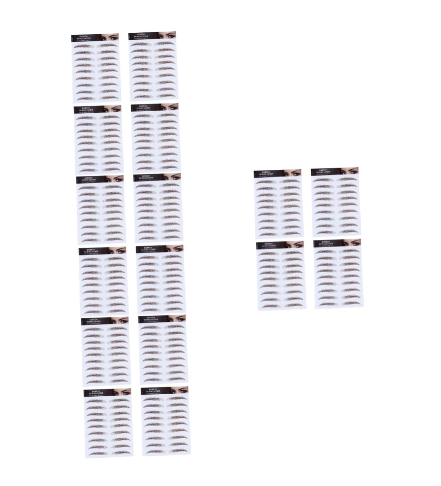 FRCOLOR 16 Pcs Eyebrow Stickers Waterproof Makeup False Eyebrows Dark Brown Imitation Eyebrow 4d Shaping - Buy Online on GoSupps.com