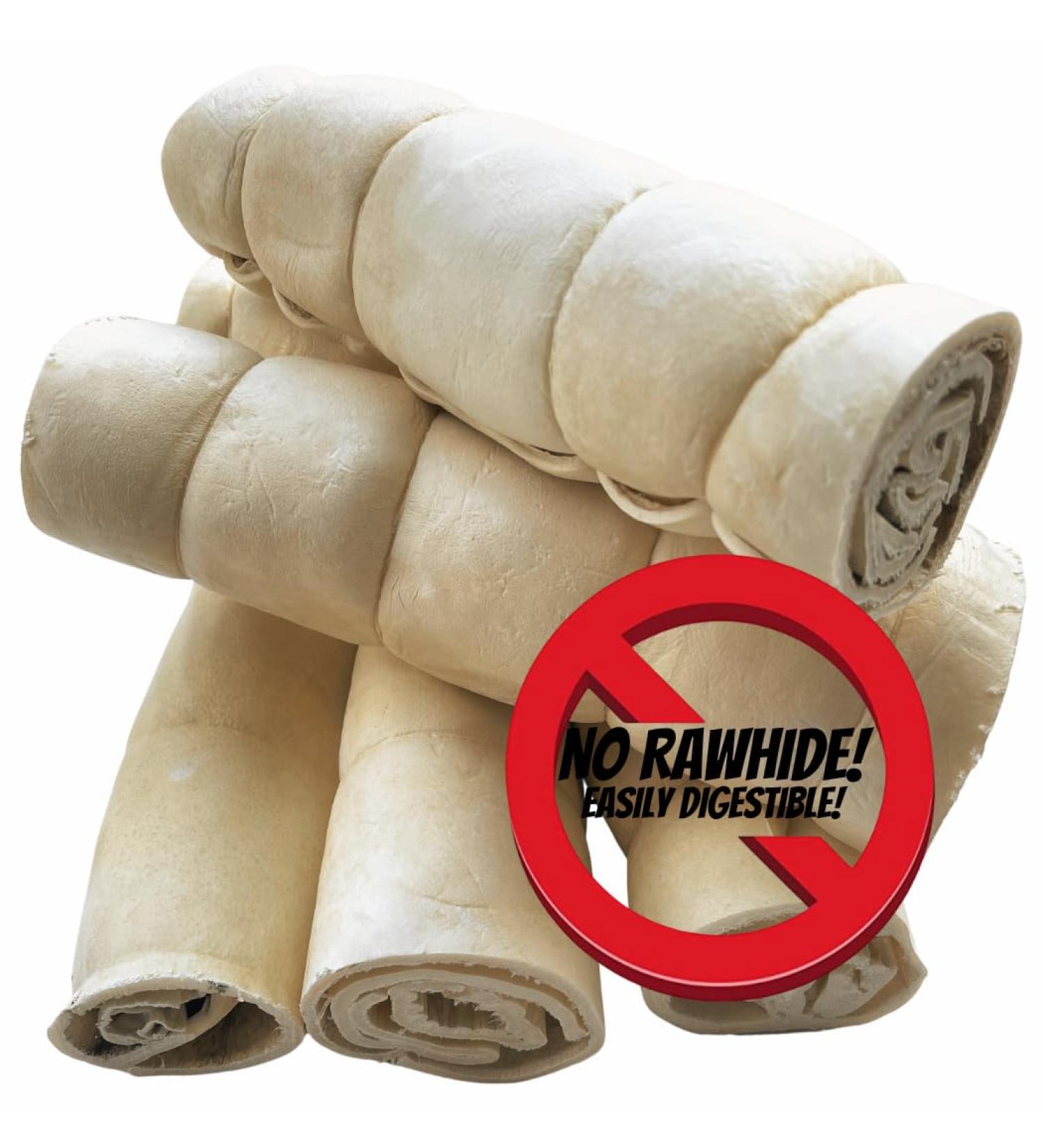 Premium Jumbo Beef Cheek Rolls Dog CHEW Treat - *(Original 6 Pack 12 INCH)* - Cheeky Rolls for Dogs - Single Ingredient - Rawhide Free - Super Thick - All Natural - Long Lasting Beef Cheek Rolls - Buy Online on GoSupps.com