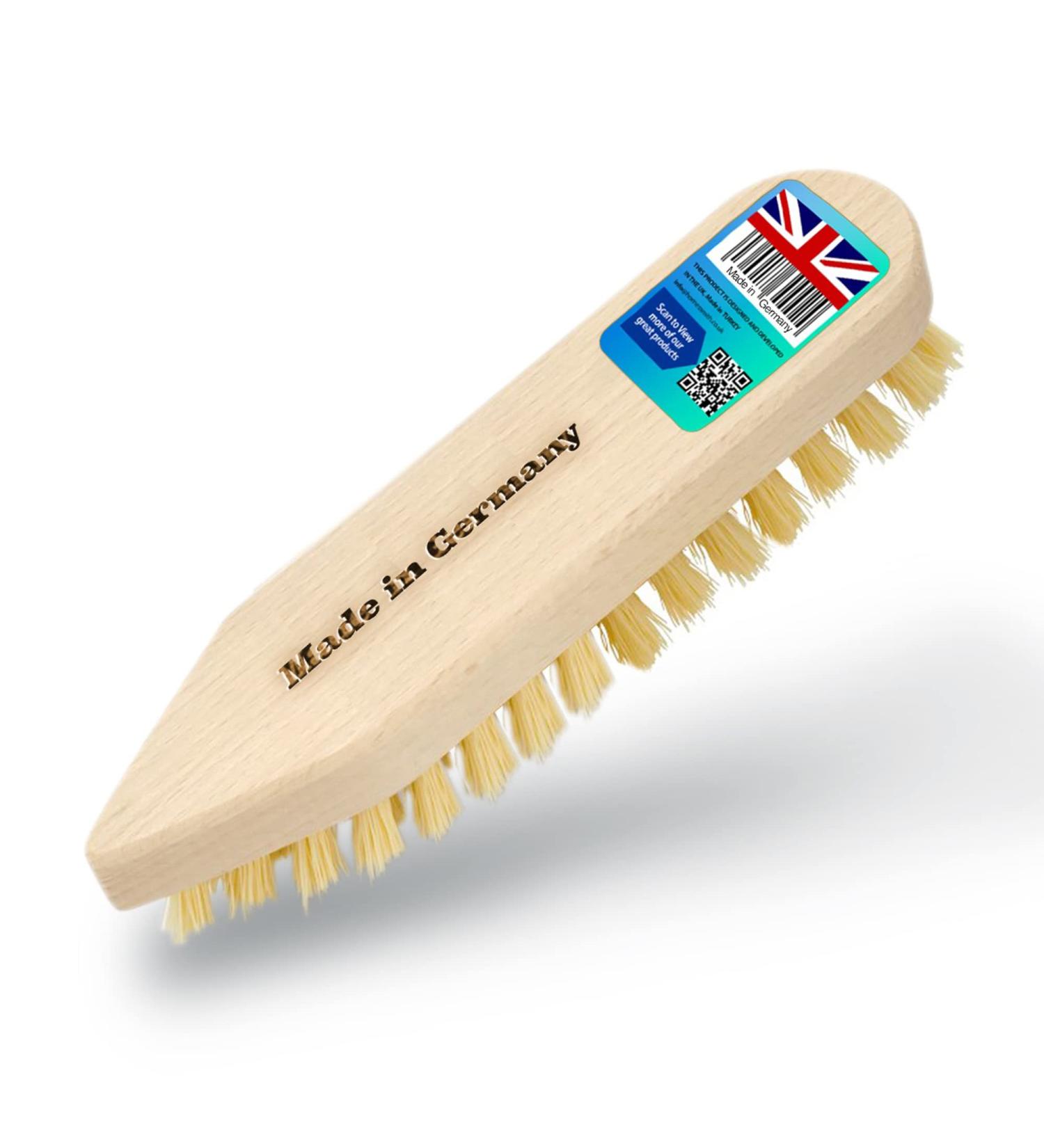 Sterling Products Wooden Iron Scrub Hard Stiff Bristle Hardwood Brush for Tough Floors Tiles decking and Much Pack of 1 Pc