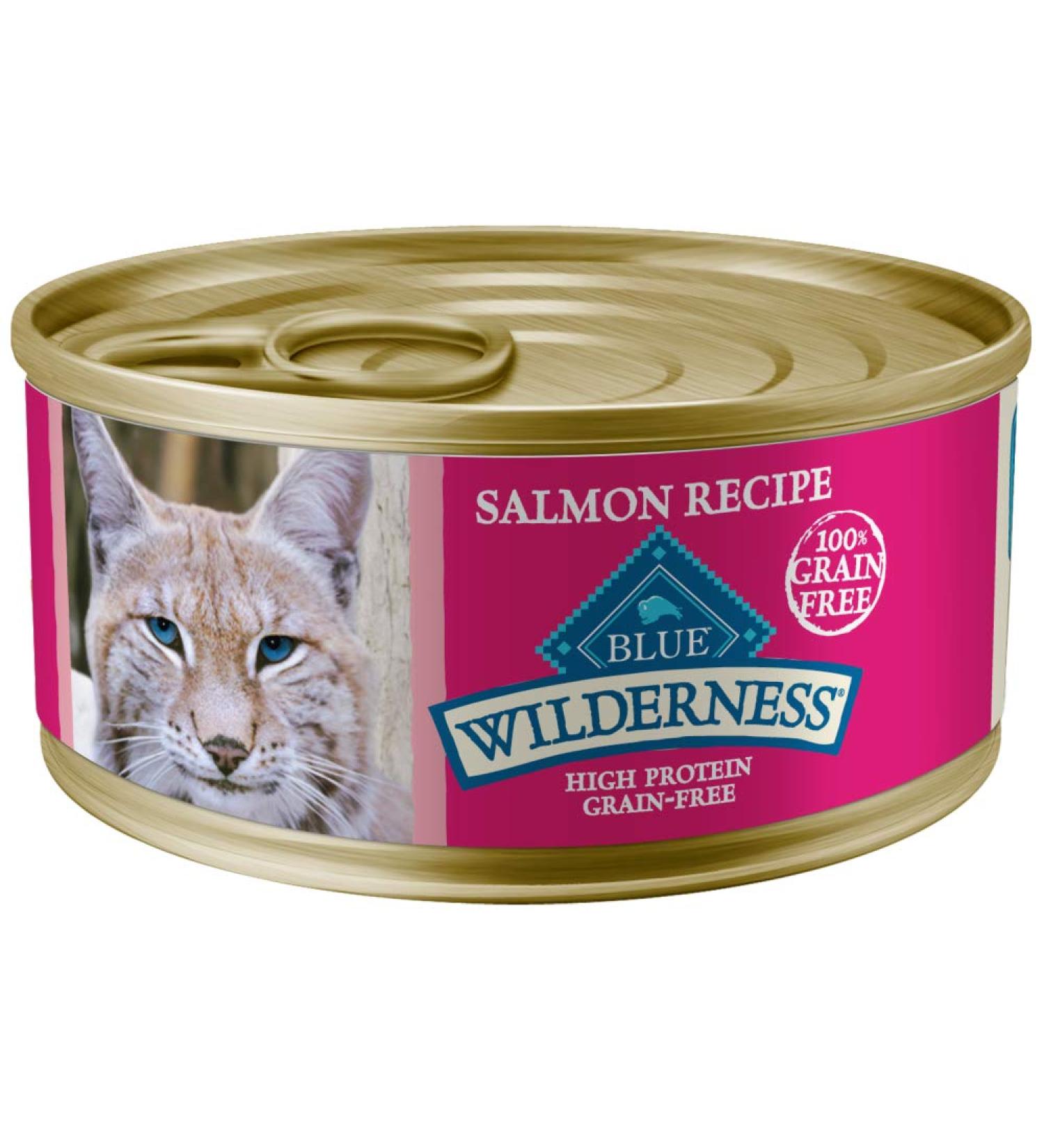 Blue Wilderness Adult Grain Free Salmon Pate Wet Cat Food 5.5-Oz (Pack of 24) - Buy Online on GoSupps.com