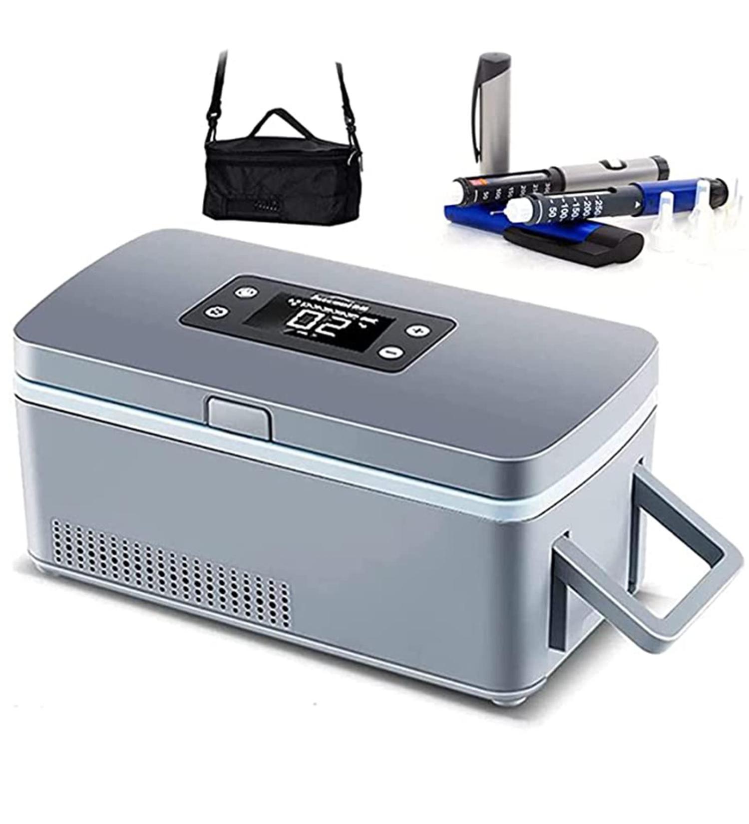 Insulin Cooler Case Mini Medicine Refrigerator Portable Insulin Cooler Travel Case 0-18 Constant Temperature Reefer for Car Travel Home 220V-Battery*2 Battery*2 220V - Buy Online on GoSupps.com
