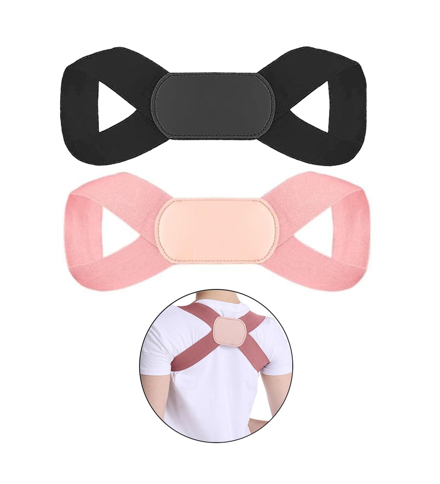 Adjustable Back Brace Posture Corrector 2Pcs Set for Men and Women - Comfortable Upper Back Support - Buy Online on GoSupps.com