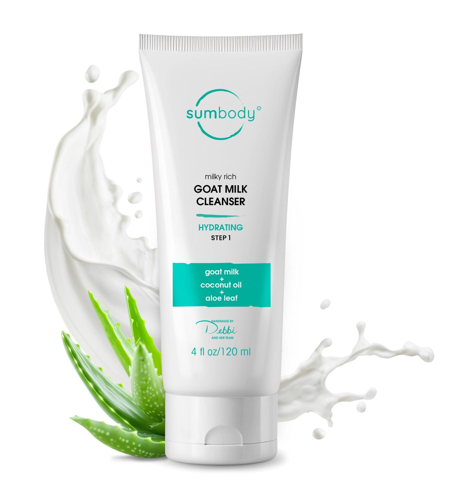 Buy Goat Milk Face Wash for Women & Men - Cruelty Free Organic Cleanser for Sensitive Skin | 4oz Gentle Cleanser with AHAs & Vitamins - Buy Online on GoSupps.com