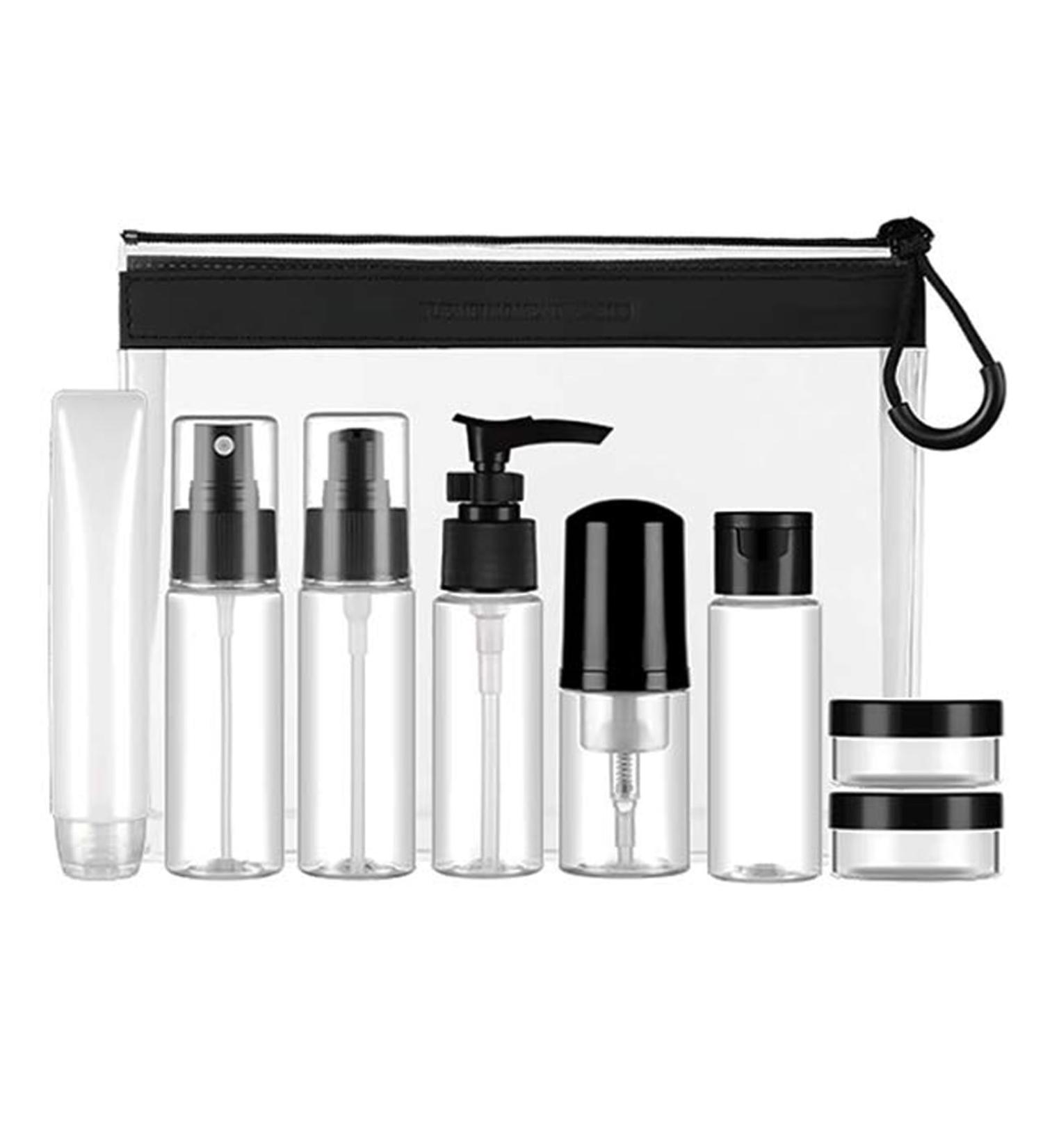 Travel Essentials: 8-Piece Travel Size Toiletries Set & Bottles for Flying - Organize Shampoo Lotion Face Cream & More - Buy Online on GoSupps.com
