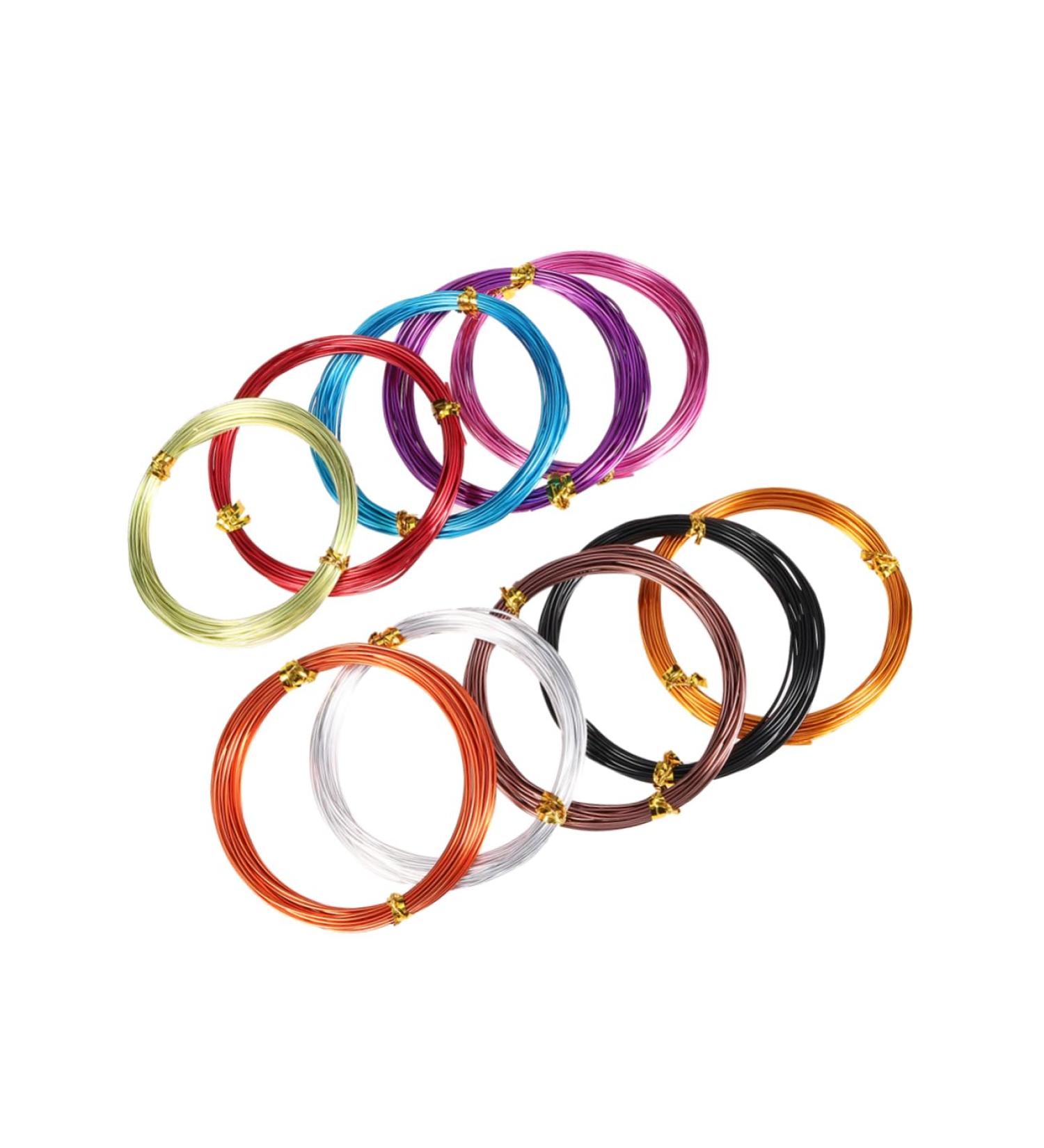 Magiclulu 10-Pack Multicolored Aluminum Wire for Artistic Floral Jewelry Making - Flexible Metal Pearl Wire - Ideal for Crafting & DIY Projects - Buy Online on GoSupps.com