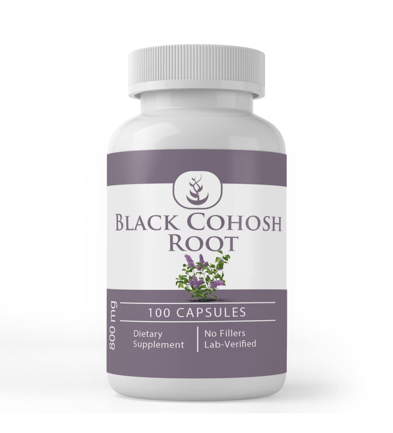 Pure Black Cohosh Root Capsules - 100 Count | Lab Verified, No Additives | 100% Original Ingredients - Buy Online on GoSupps.com