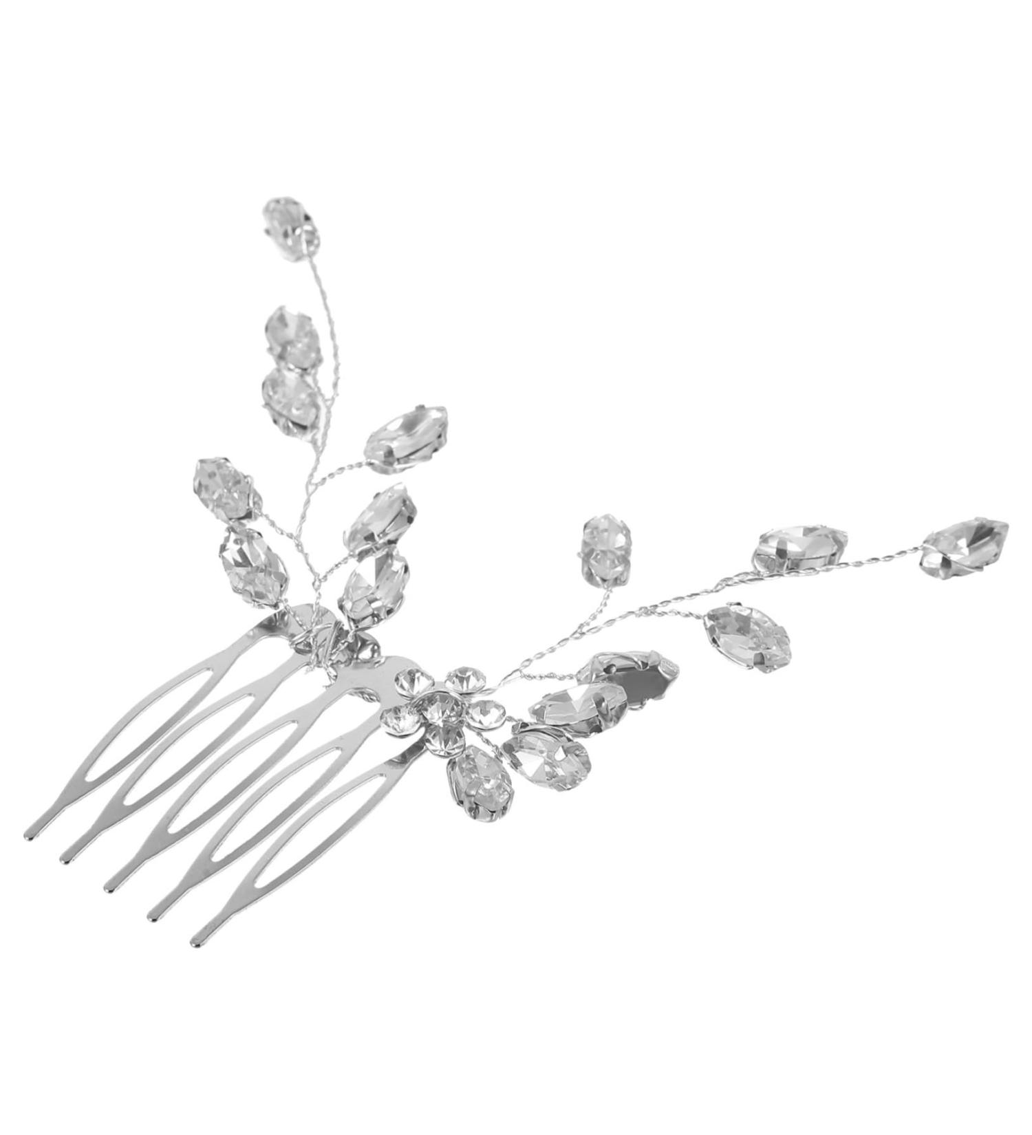Angoily Small Side Comb Tiara Hair Accessories Hair Comb Hair Side Comb Rhinestone Hair Decoration Bride Wedding Rhinestones Grab The Drill - Buy Online on GoSupps.com
