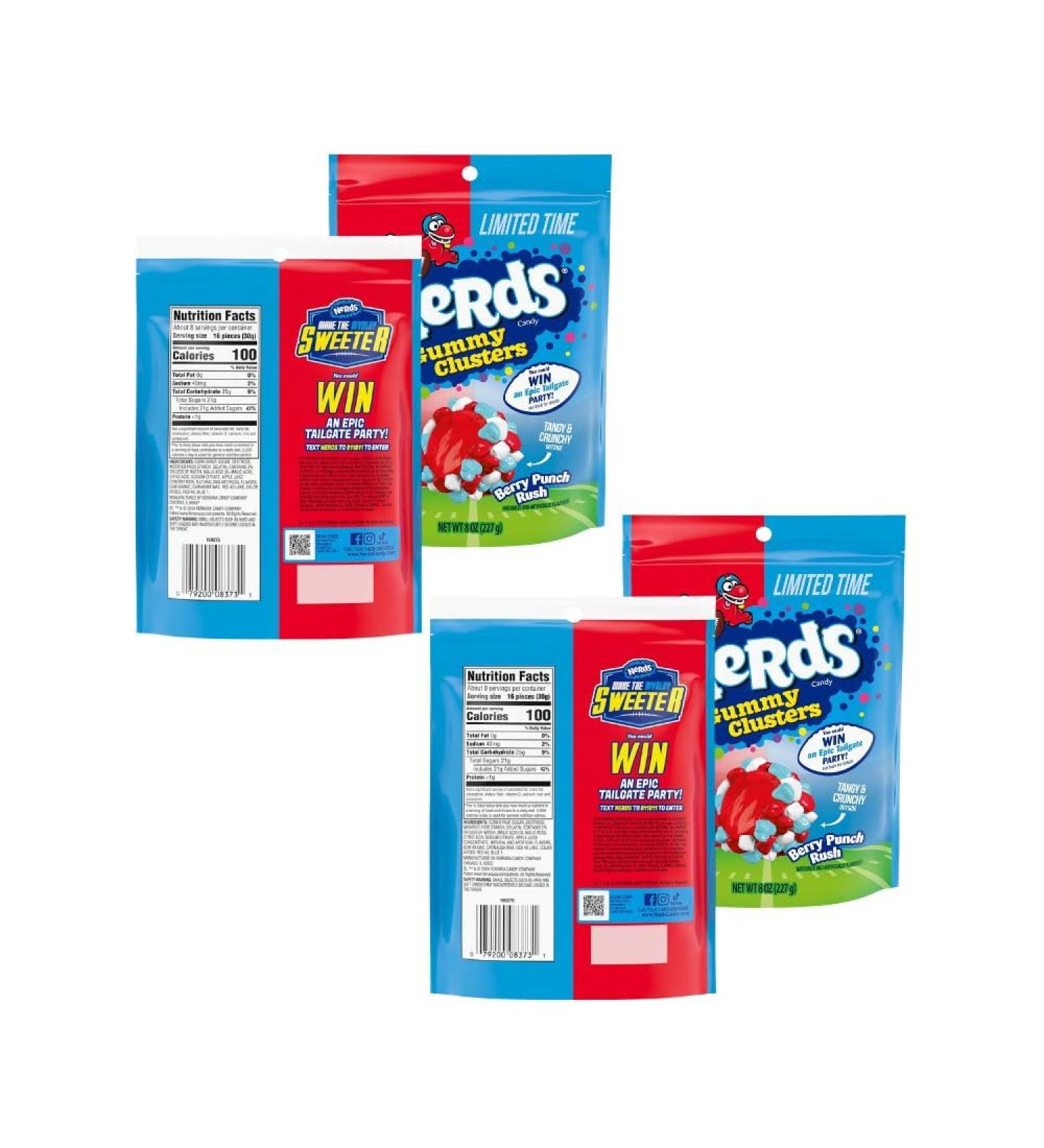 NRD-Cluster Halloween Candy Gummy Cluster Berry Punch Rush Candy Snacks for Halloween Treats Christmas and Snacks for Kids 227grams (Pack of 2) - Buy Online on GoSupps.com