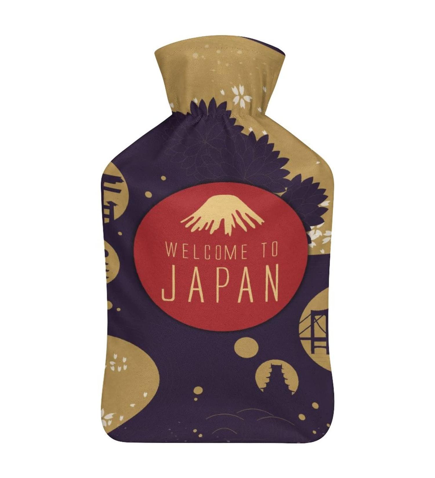 Hot Water Bottle with Lid - Japanese Rubber Hot Water Bag for Pain Relief & Cramps | Ideal Foot Warmer & Hot Cold Therapy - Buy Online on GoSupps.com