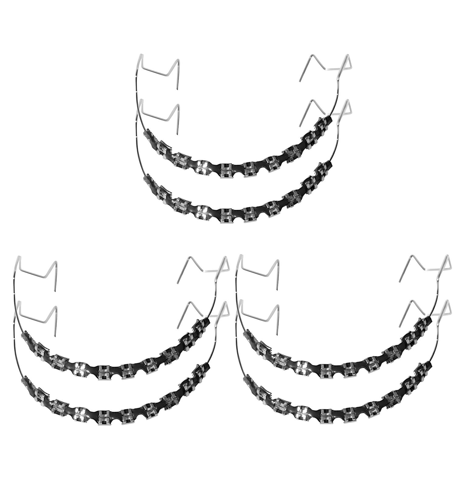 3 Pair of Temporary Tooth Decoration Teeth Retainer Practical Brackets para Dientes Sturdy Retenedores de Dientes Ortodoncia Props for Dental Students to Practice (Black) - Buy Online on GoSupps.com