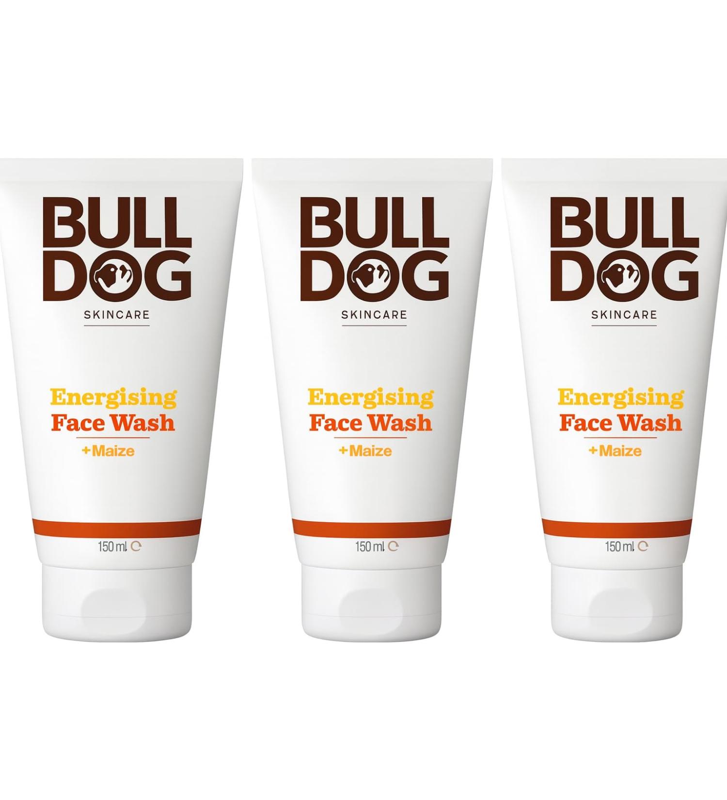 BULLDOG SKINCARE Energizing facial cleanser for men Revitalizing Facial Cleanser 150ml x 3 Pack - Buy Online on GoSupps.com