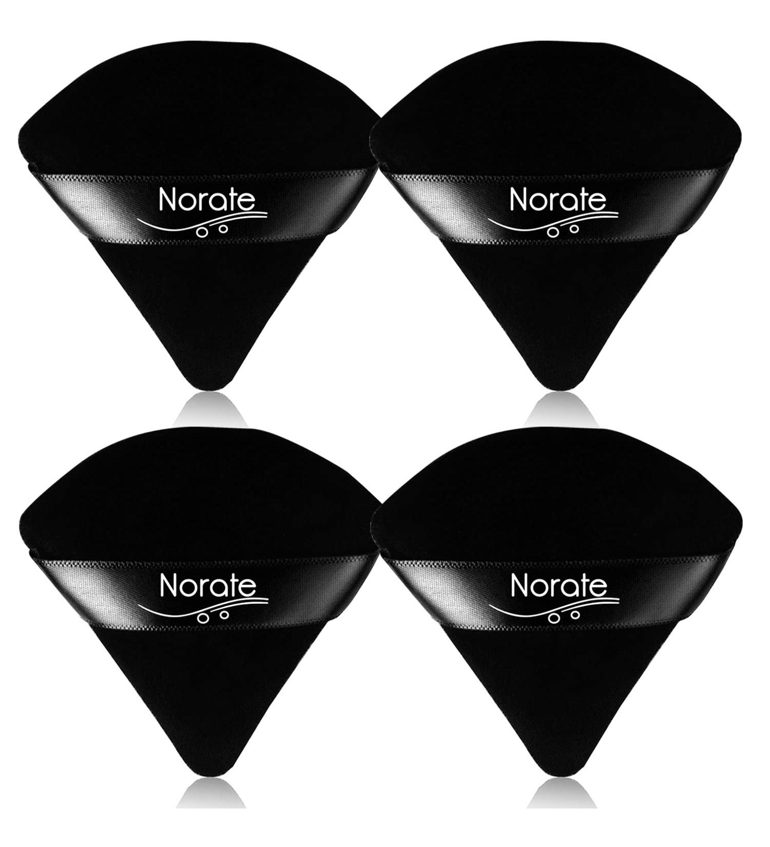 4-Piece Soft Velour Triangle Powder Puff Set for Face & Body | Makeup Tool for Foundation & Setting Powder - Black - Buy Online on GoSupps.com