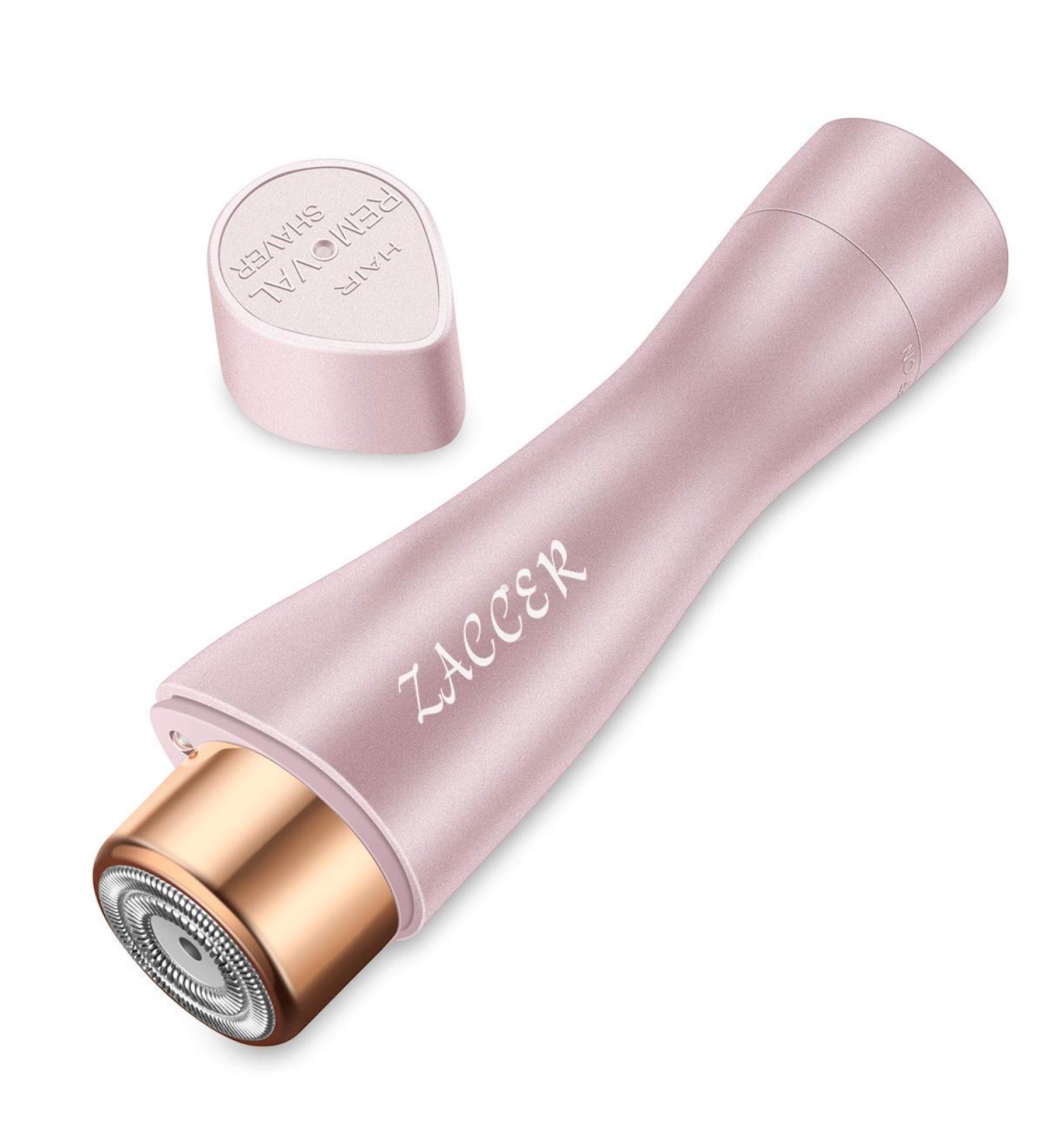 ZACCER Facial Hair Remover for Women - Painless Waterproof Shaver Razor with LED Light (Rose) - Buy Online on GoSupps.com