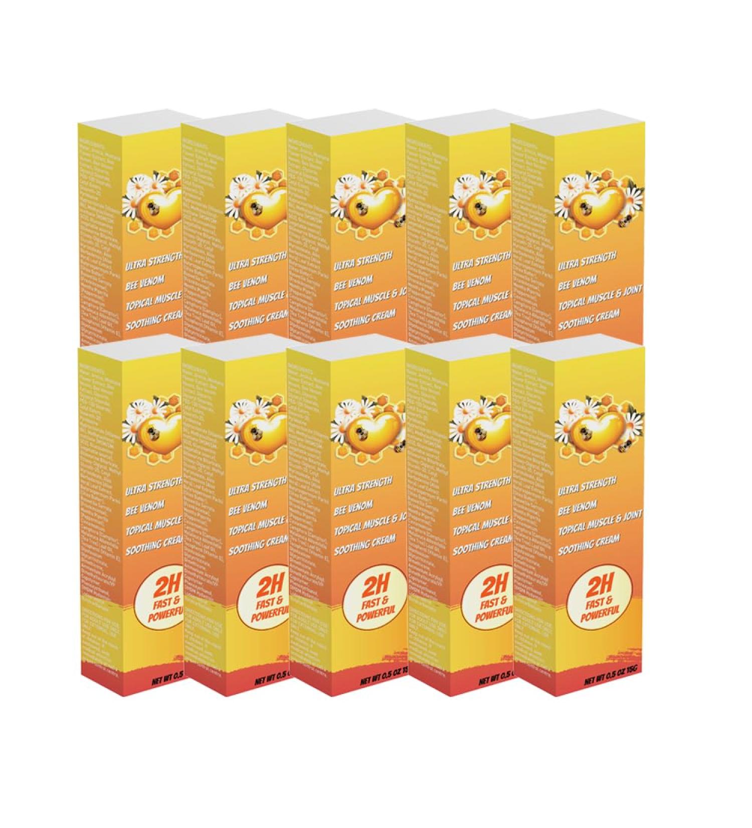 Joint & Muscle Bee Venom Extrac Cream - Pure Natural Ingredients for Fast Relief of Back Shoulder Neck Hands Elbows Feet Legs Knees and Ankles - for Adults and Seniors