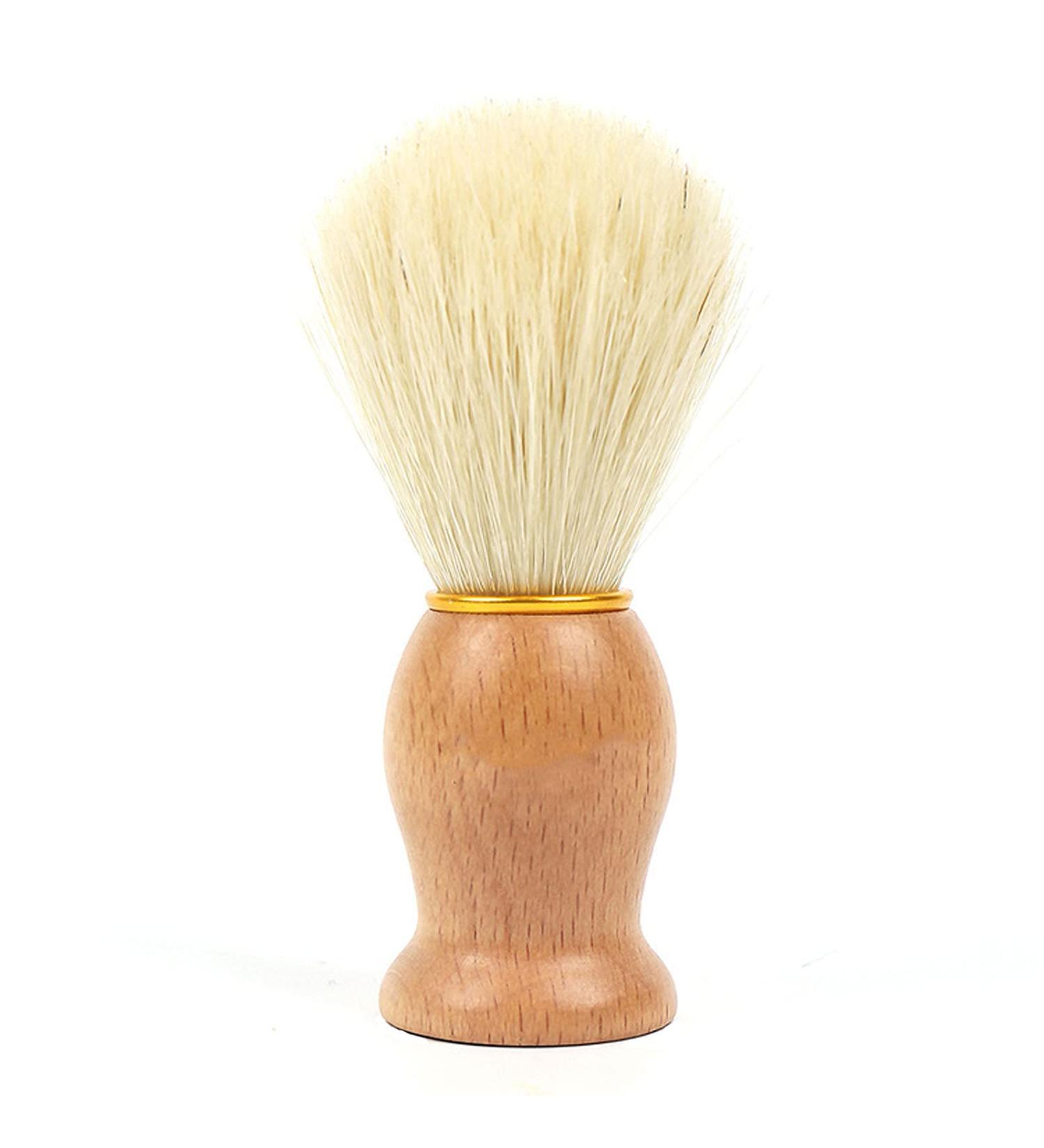 Premium Wood Handle White Pig Bristle Shaving Brush - Men's Care Foam Brush with Beech Wood Handle | CSQ275 (1 Pack) - Buy Online on GoSupps.com