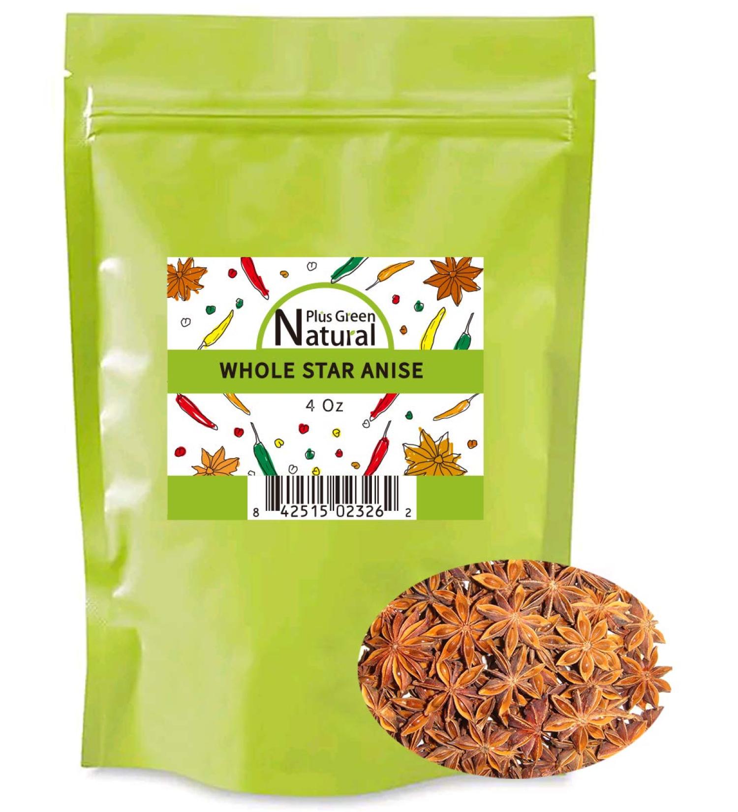 4oz Natural Whole Chinese Star Anise Pods - Sun Dried Spice for Baking & Cooking - 4 Count Pack - Buy Online on GoSupps.com